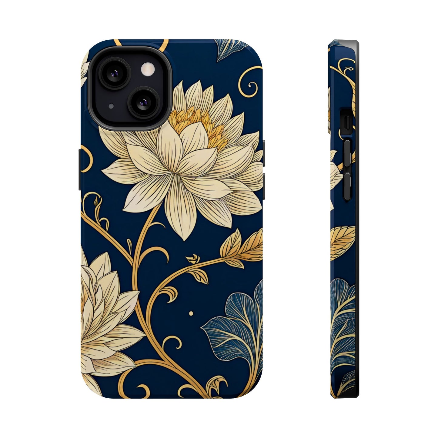Golden Flower Design iPhone Tough Case