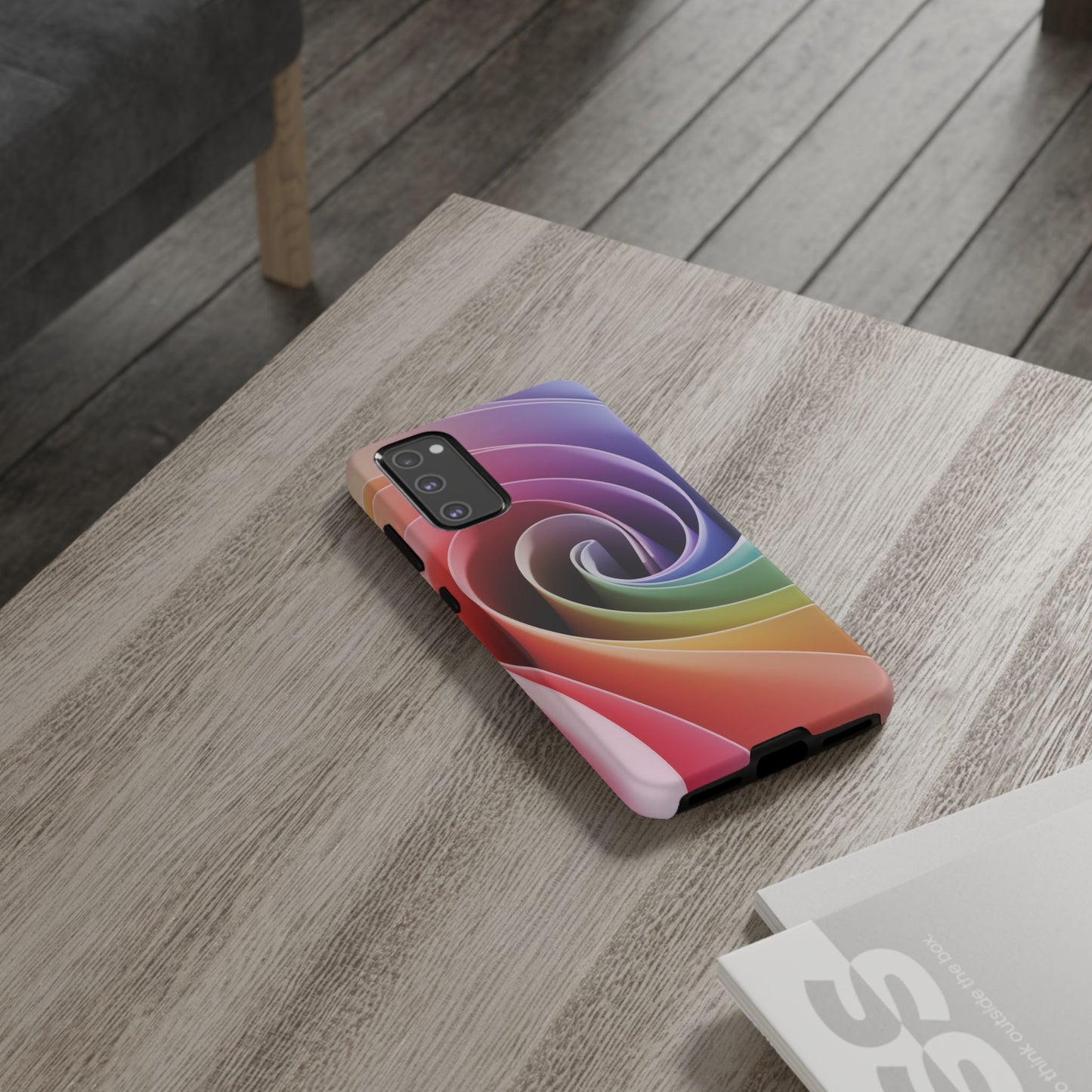 Phone Case - Twisted Rainbow Swirl Design for Samsung Galaxy