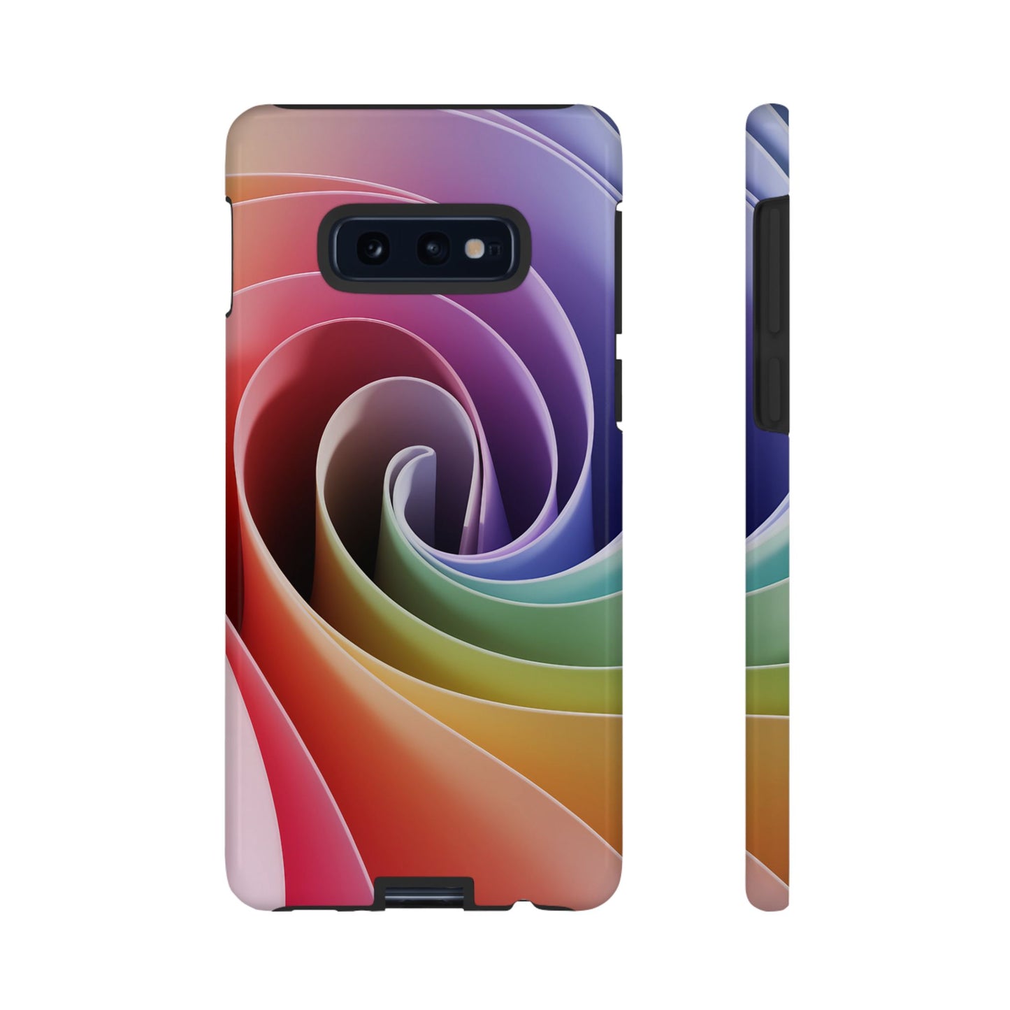 Phone Case - Twisted Rainbow Swirl Design for Samsung Galaxy