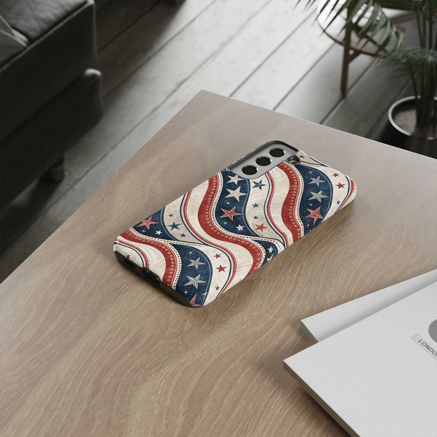 Vintage Patriotic Inspired Ribbon Samsung Phone Case