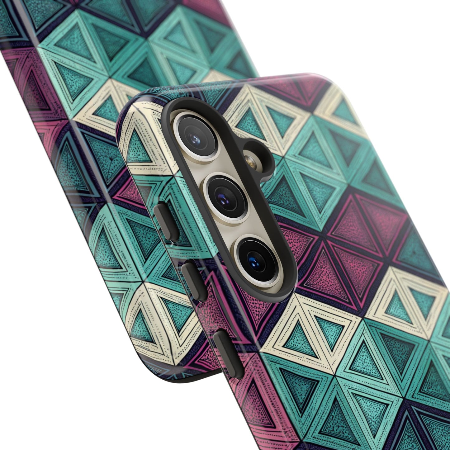Purple and Teal Abstract Design Samsung Tough Case