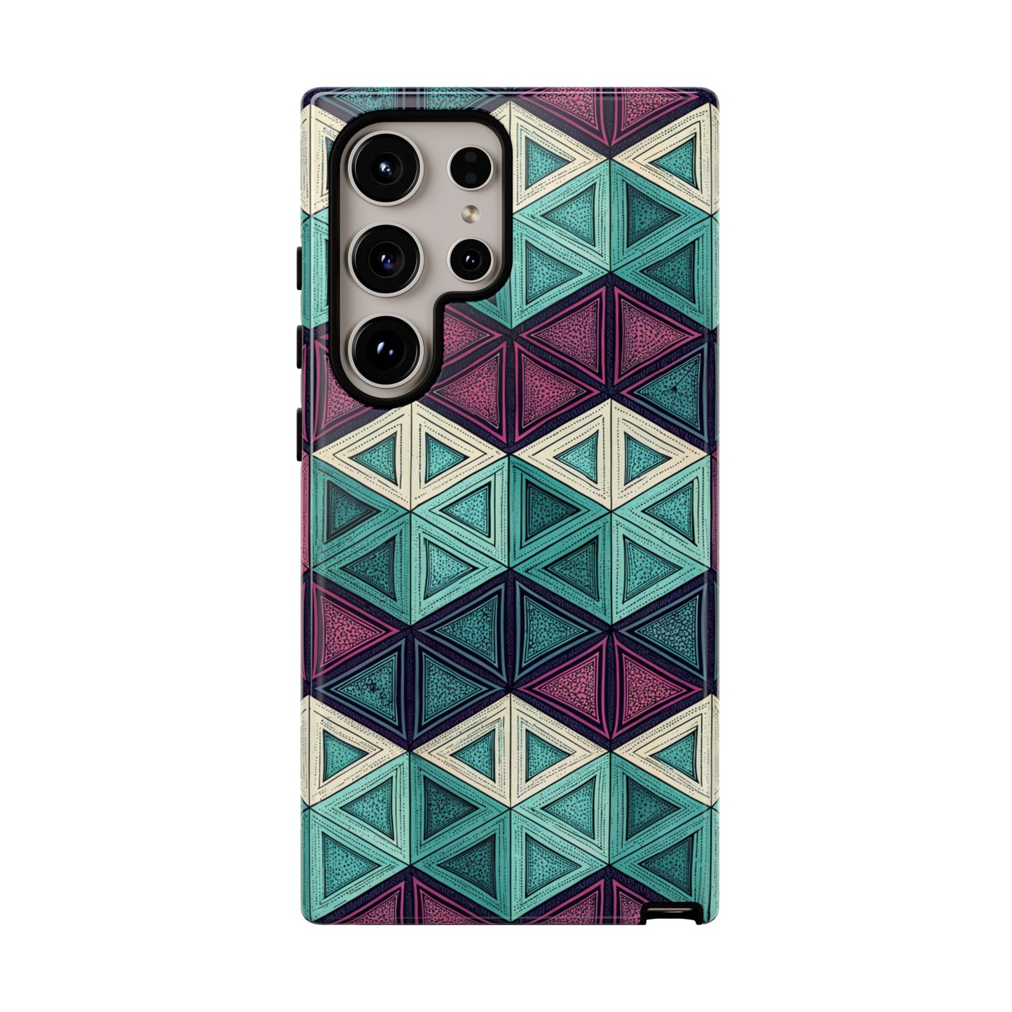 Purple and Teal Abstract Design Samsung Tough Case