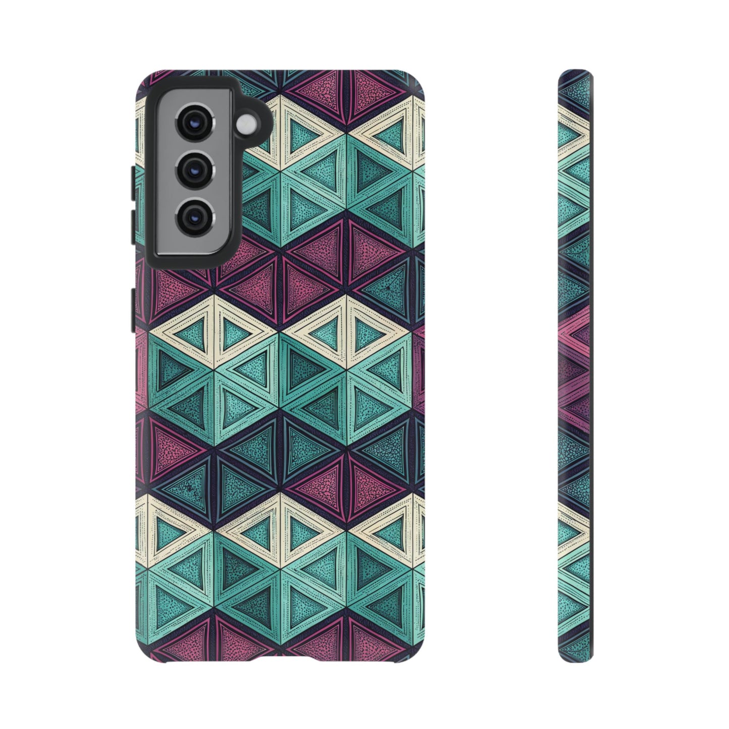 Purple and Teal Abstract Design Samsung Tough Case