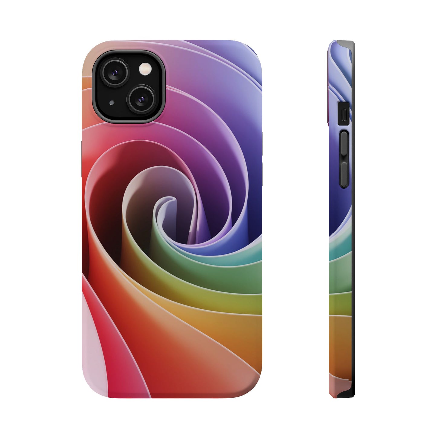 Twisted Rainbow Swirl Design iPhone Tough Case