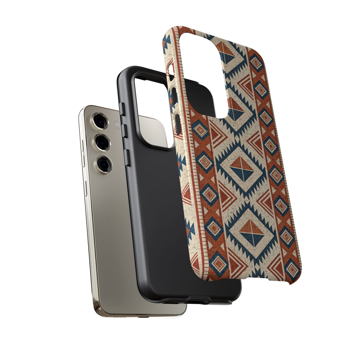 Tribal design Samsung tough phone case with geometric pattern for Samsung Galaxy series
