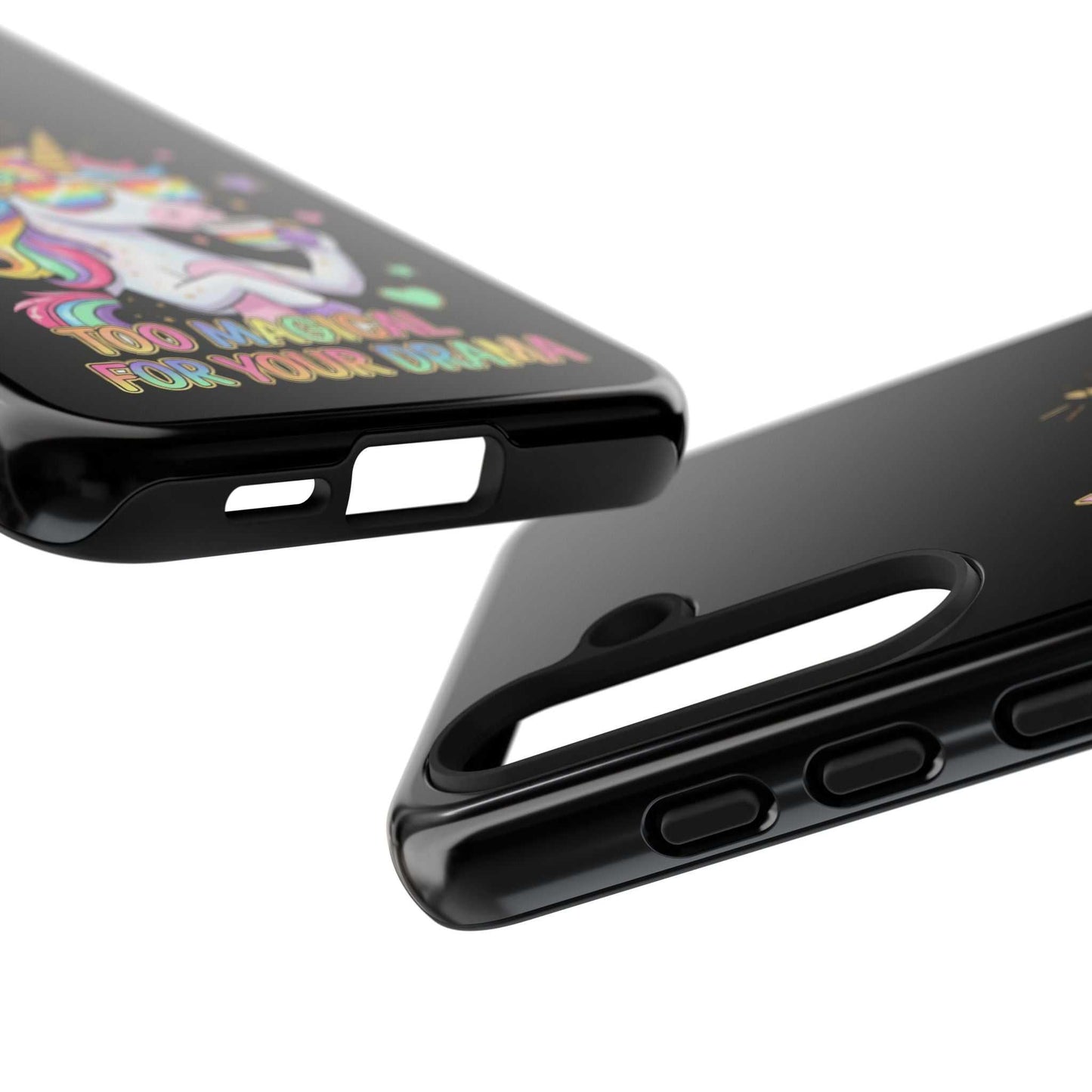 Samsung Phone Tough Case with colorful magical unicorn design, durable impact-resistant protection and silicone shock-absorbing liner for Samsung phones