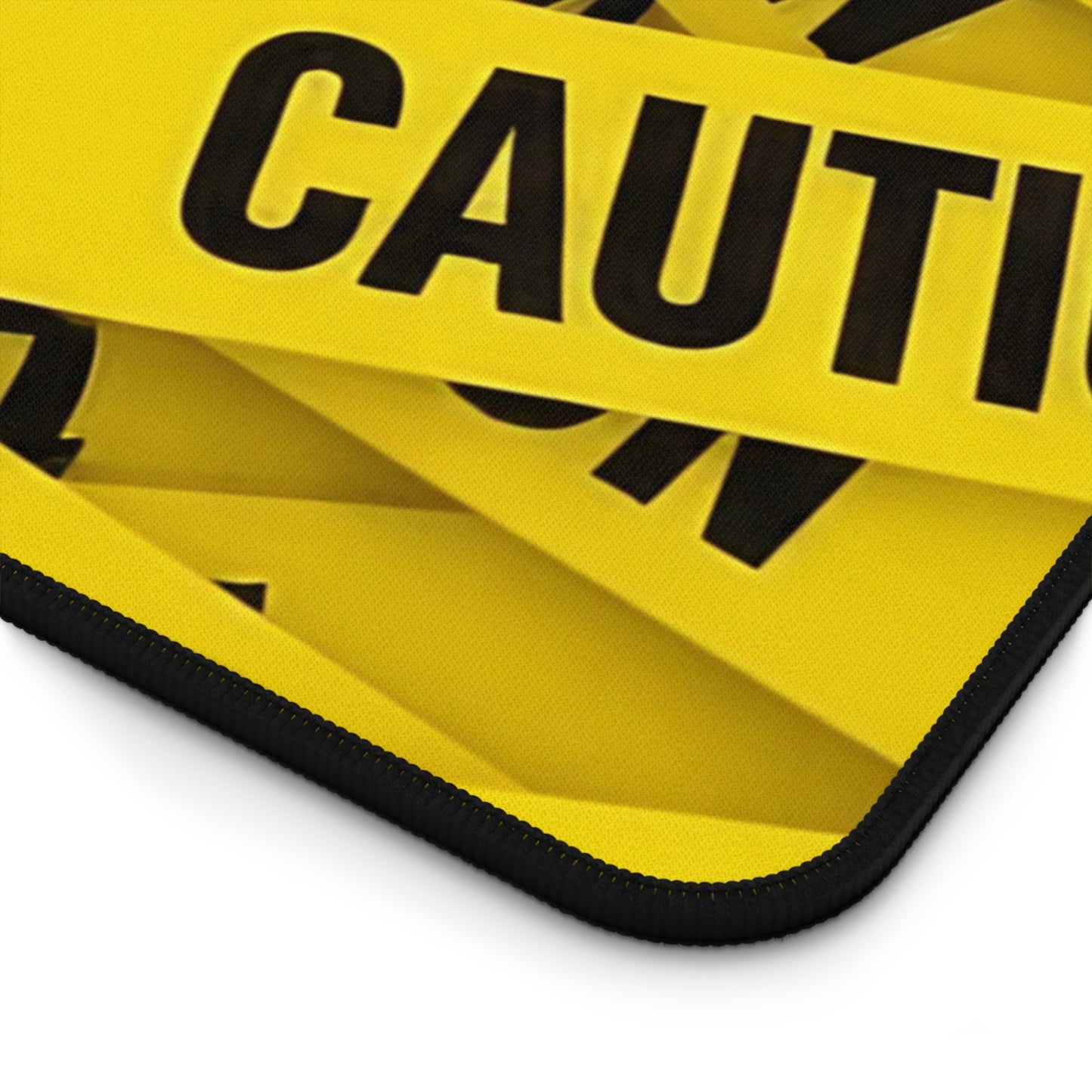Desk Mat - Caution Tape Filled