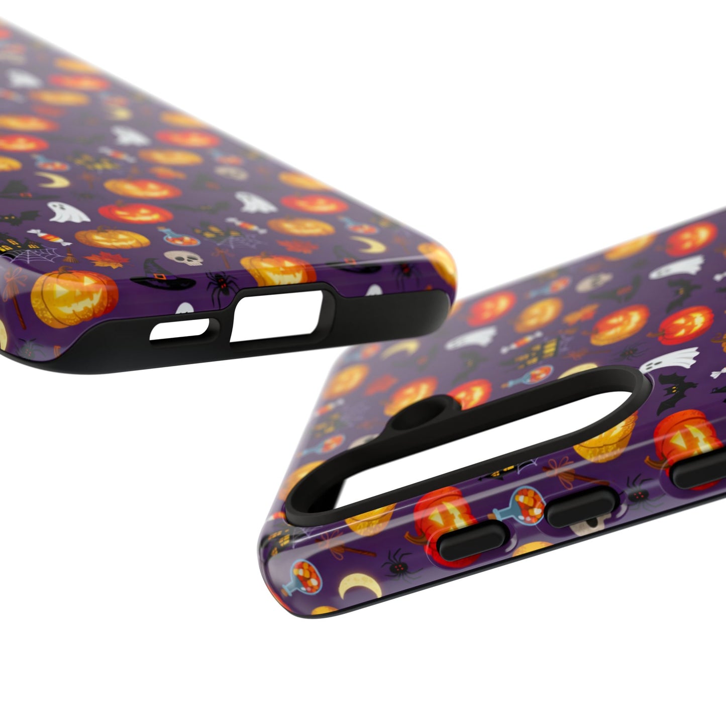 Halloween Pattern Tough Phone Case — Cute Pumpkin, Ghost & Skull