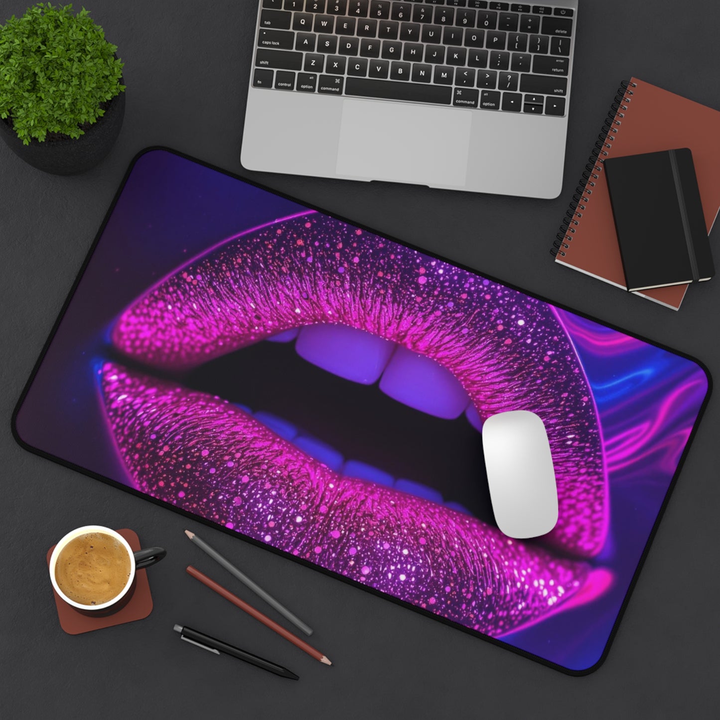 Purple Kiss Desk Mat