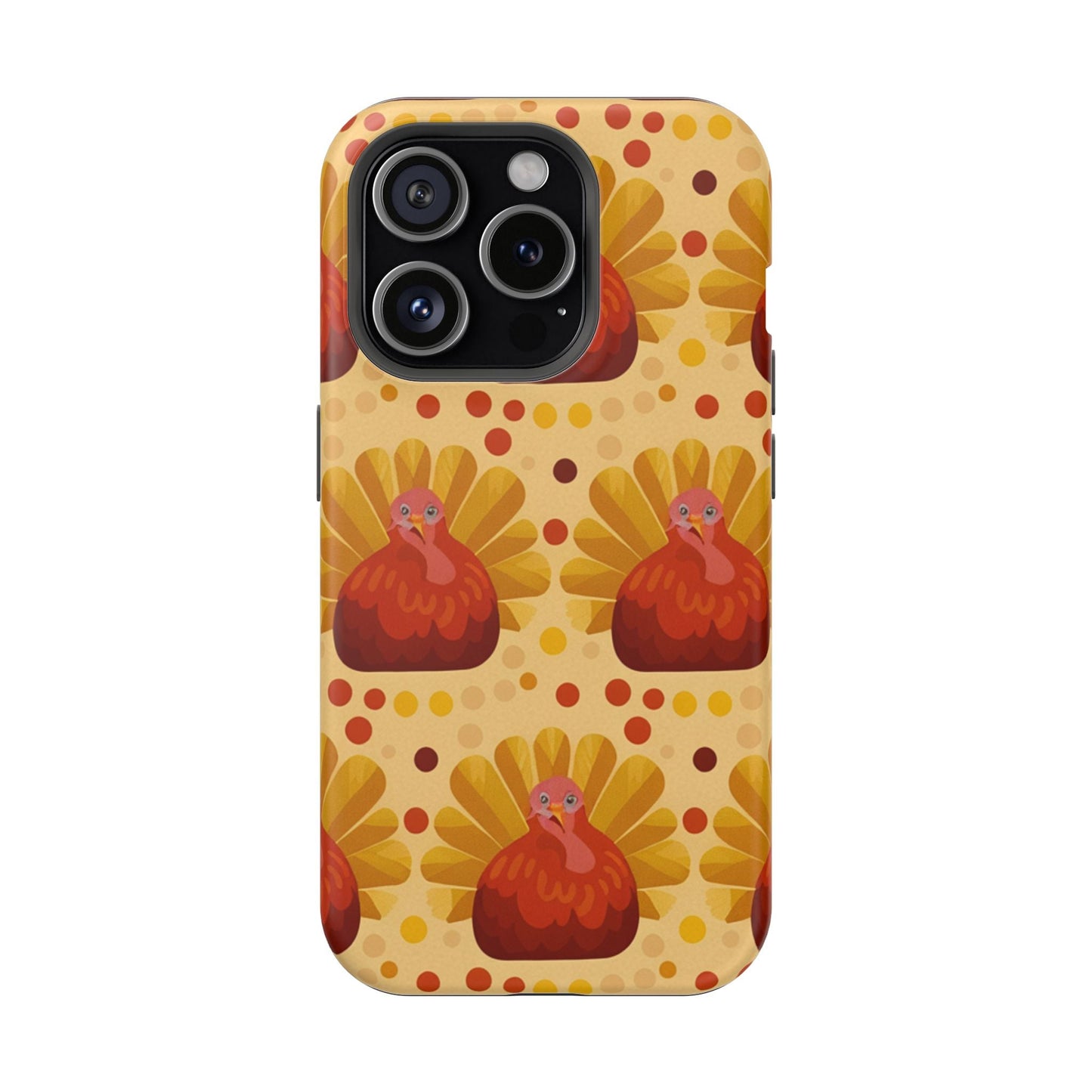 Turkey Celebration iPhone Case with festive turkey design and durable dual-layer protection for Thanksgiving holidays