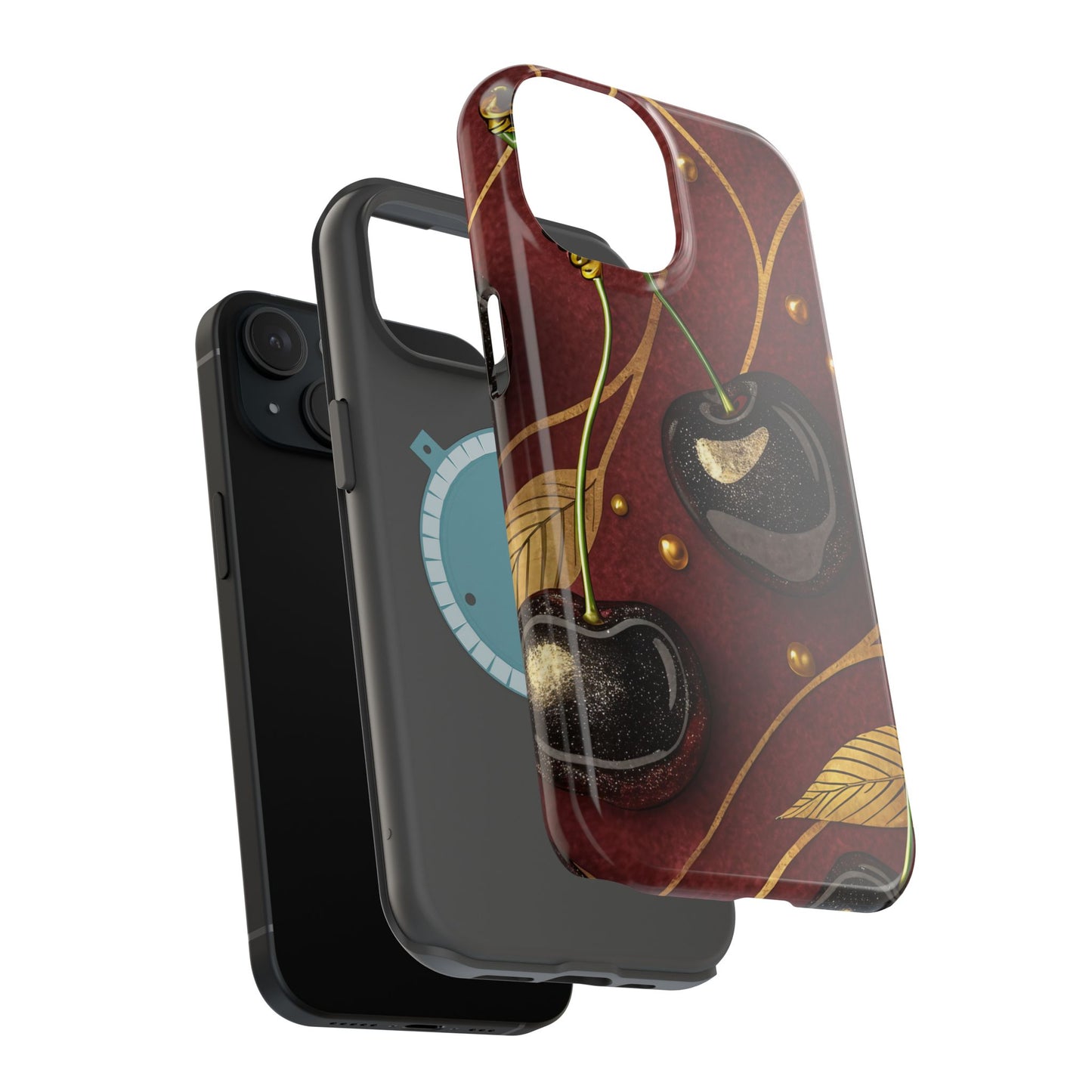 Golden Cherry Design Tough iPhone Case