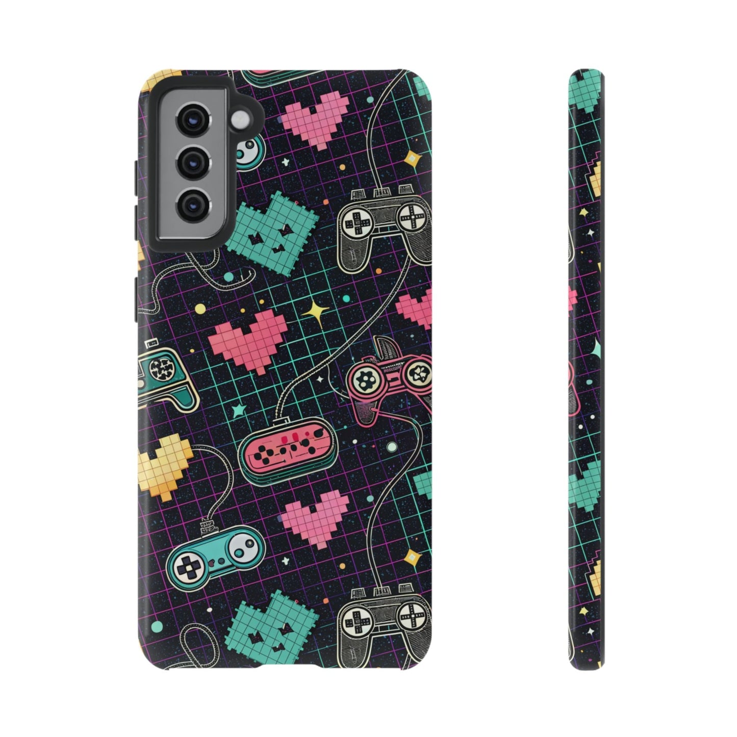 Retro Gamer Tough Case for Samsung Galaxy with nostalgic pixel art design and durable impact protection