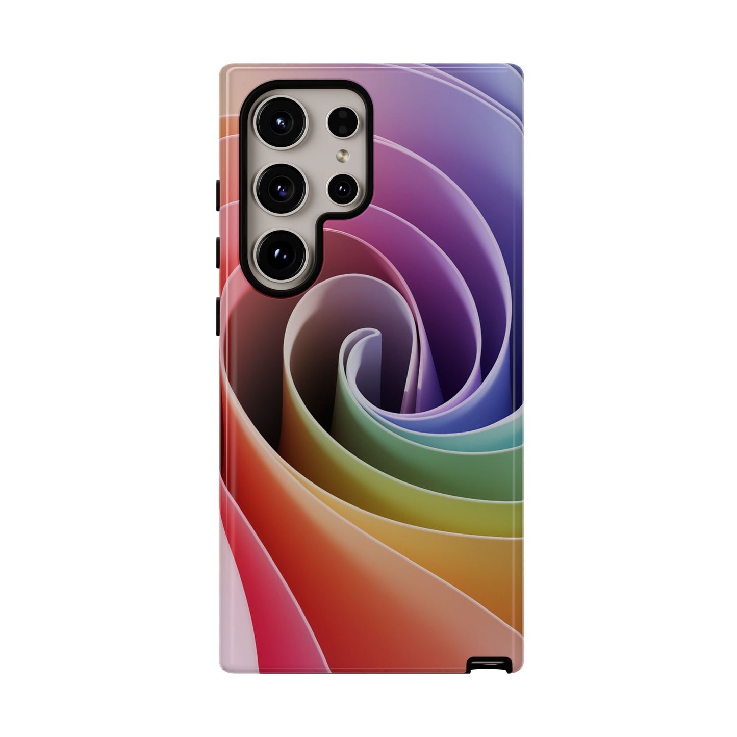Phone Case - Twisted Rainbow Swirl Design for Samsung Galaxy