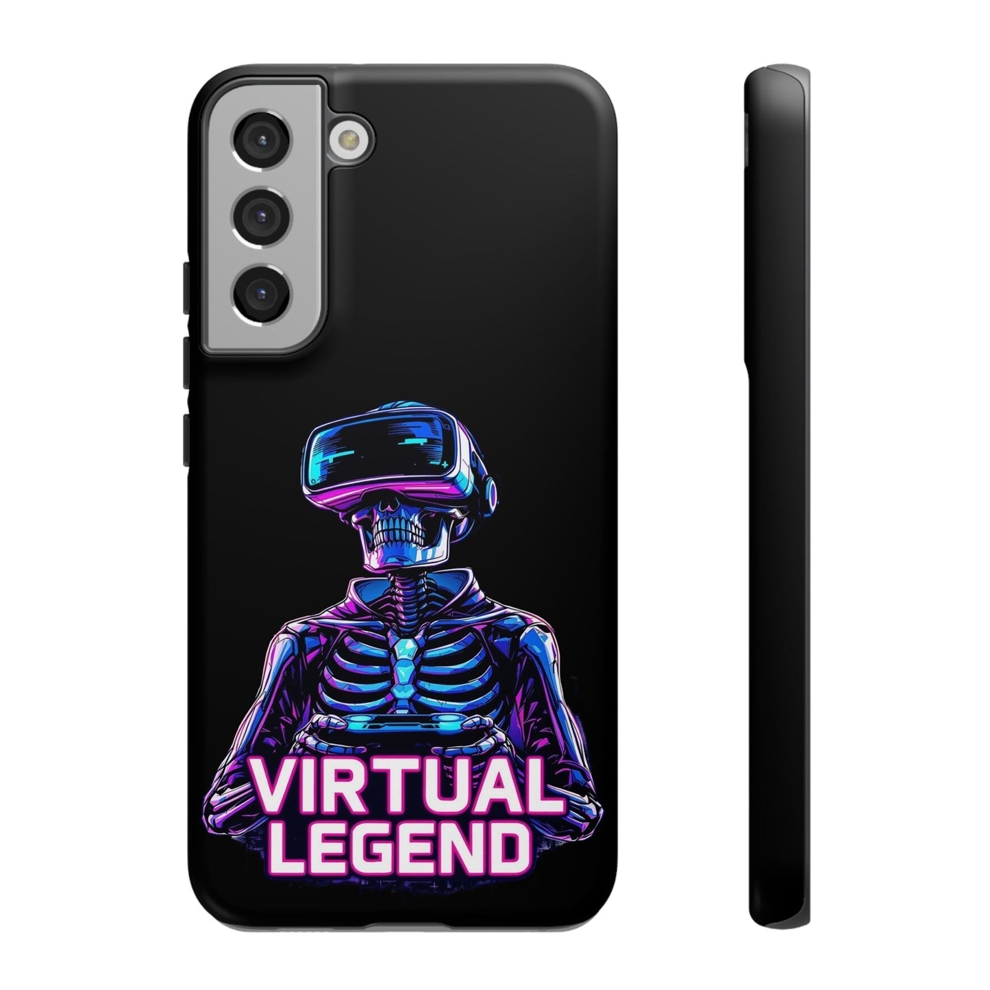 Virtual Legend Gamer Tough Case for Samsung with shock-absorbing durable design and 3D skeleton VR gamer graphic