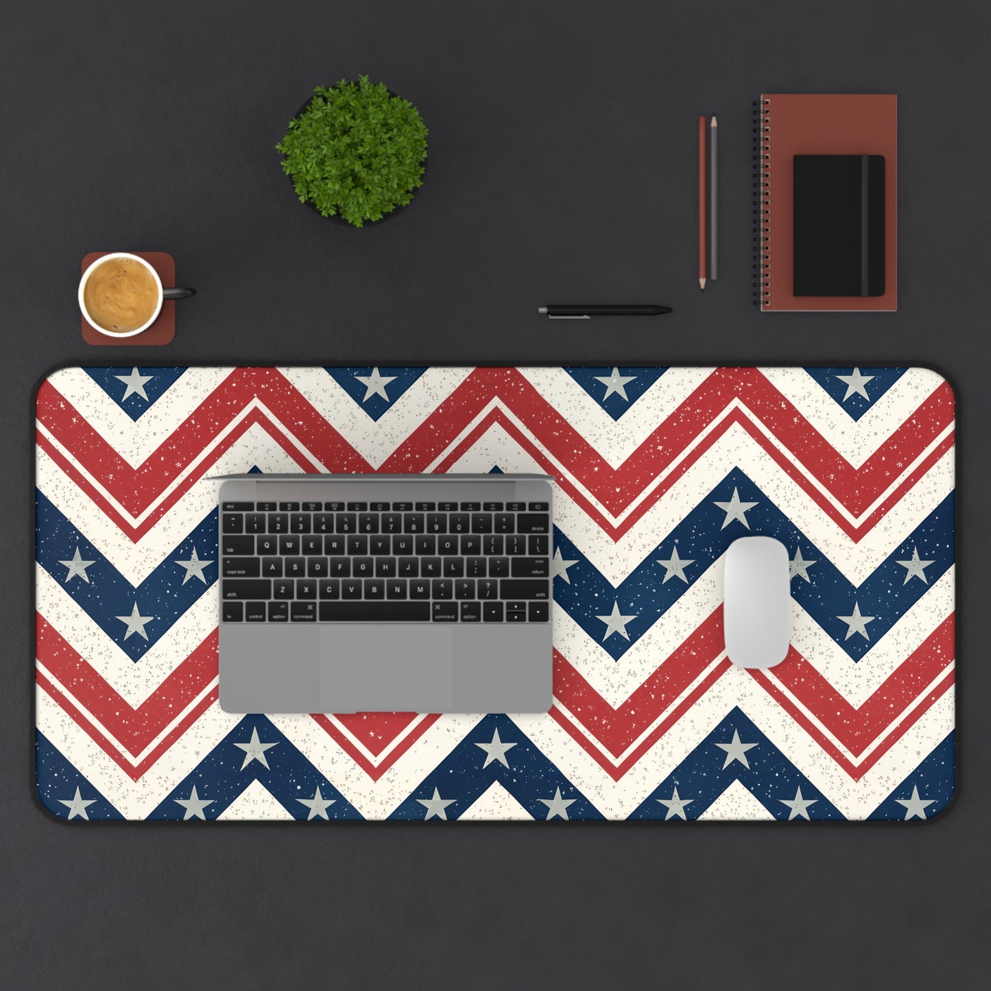 Vintage Americana Patriotic Inspired Desk Mat