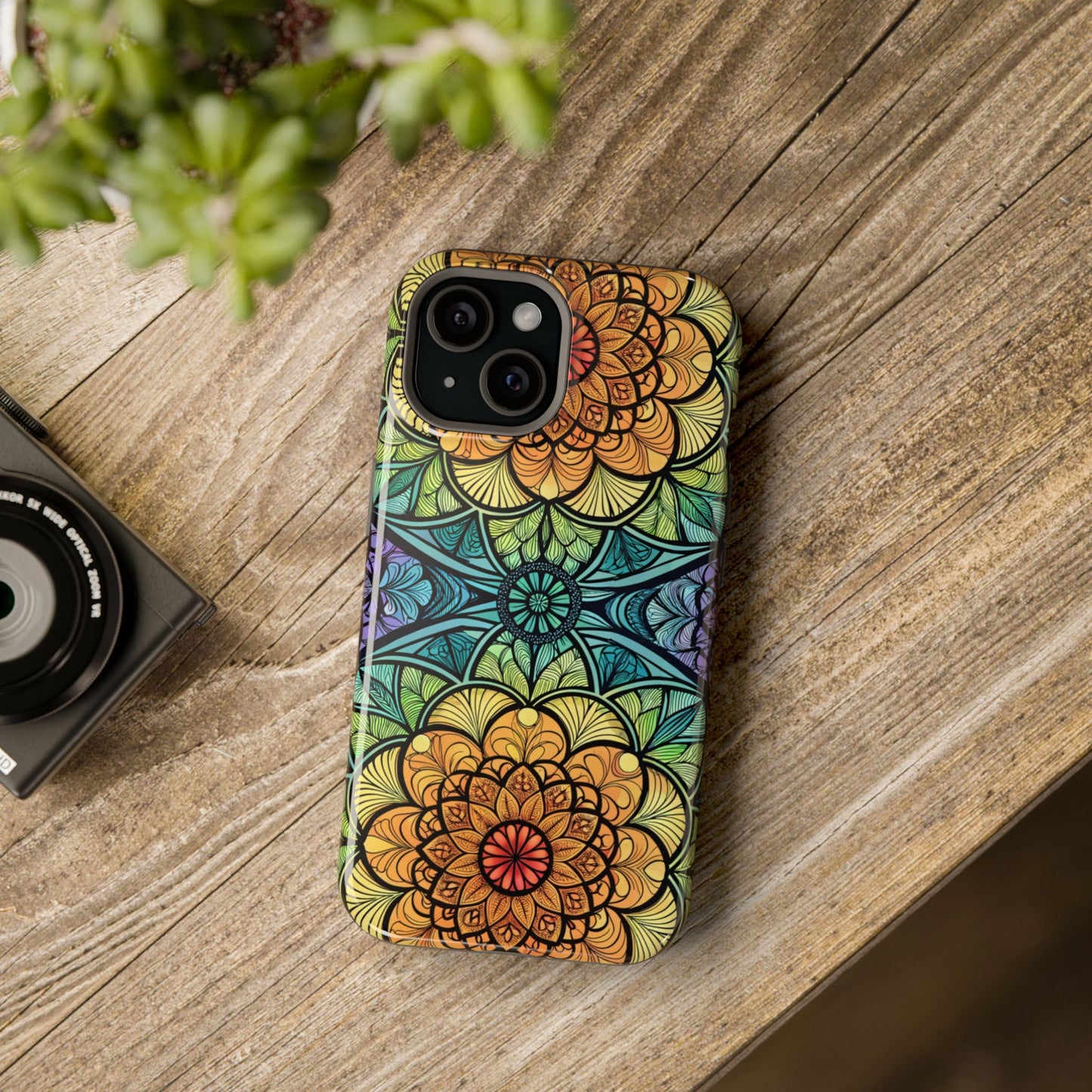 Hypnotic Colorful Kaleidoscope iPhone Case โ Durable, Stylish, MagSafe Compatible