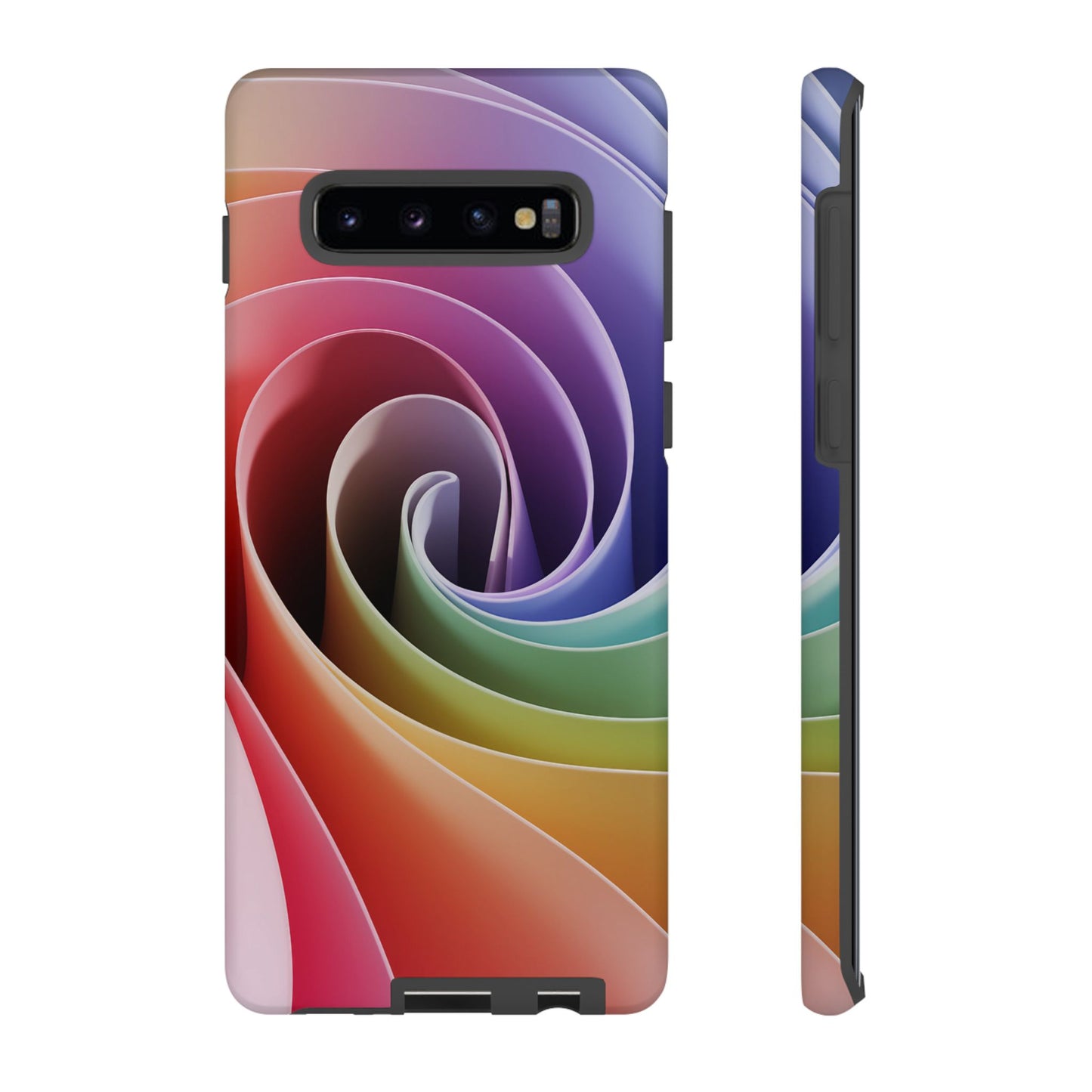 Phone Case - Twisted Rainbow Swirl Design for Samsung Galaxy