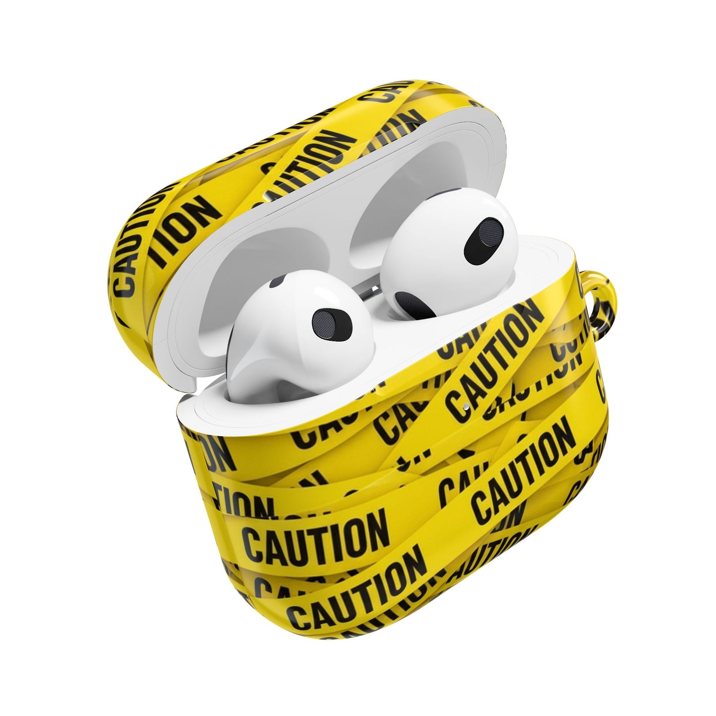 Caution Tape Covered AirPod Case