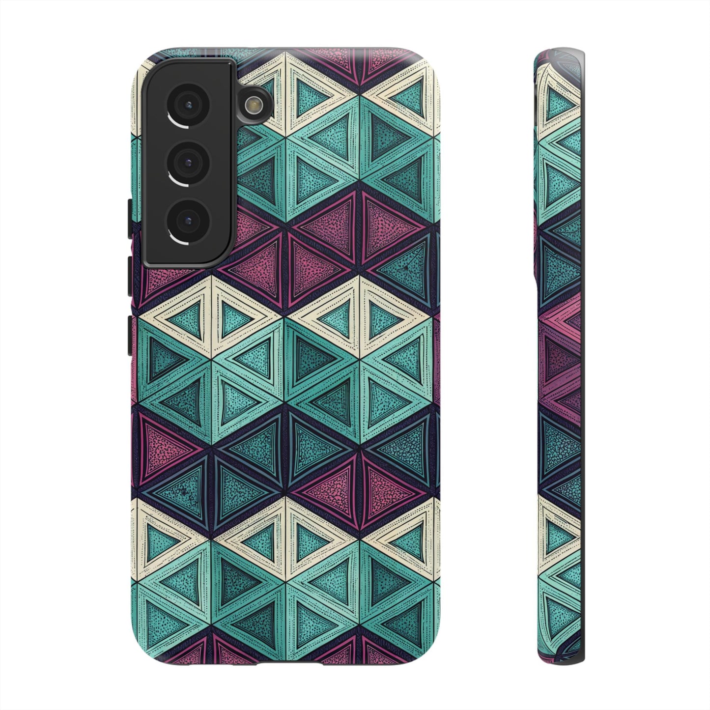 Purple and Teal Abstract Design Samsung Tough Case