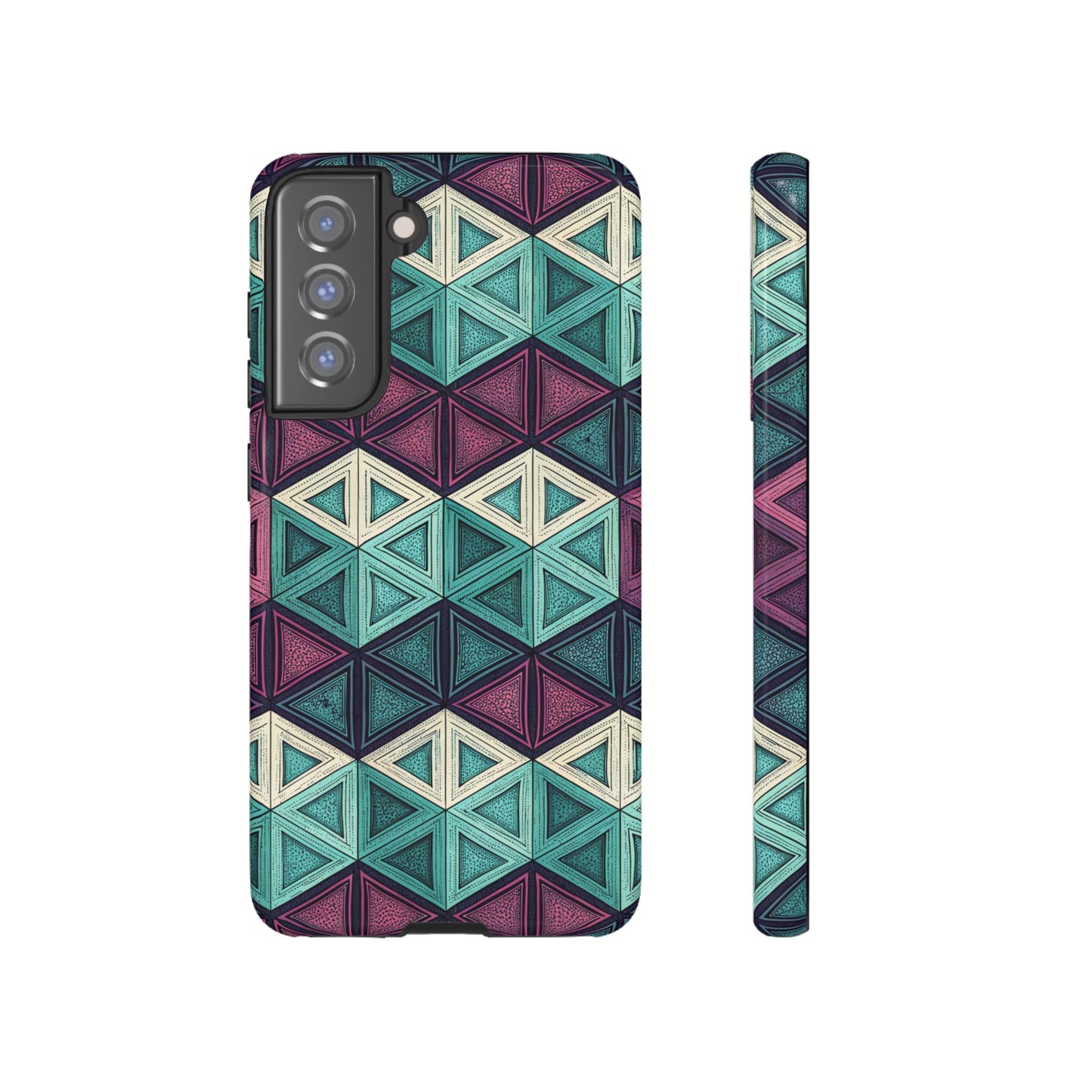 Purple and Teal Abstract Design Samsung Tough Case