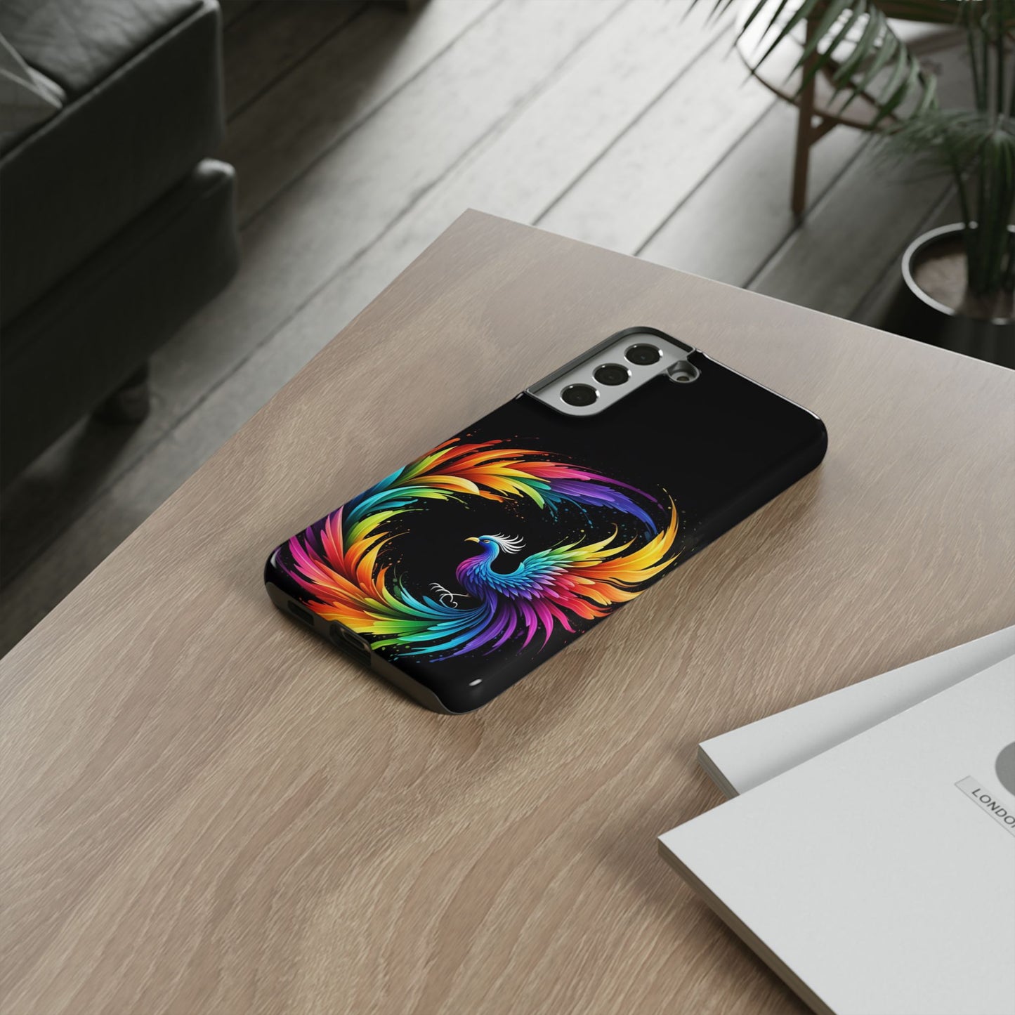 Rainbow Phoenix Design Samsung Phone Case