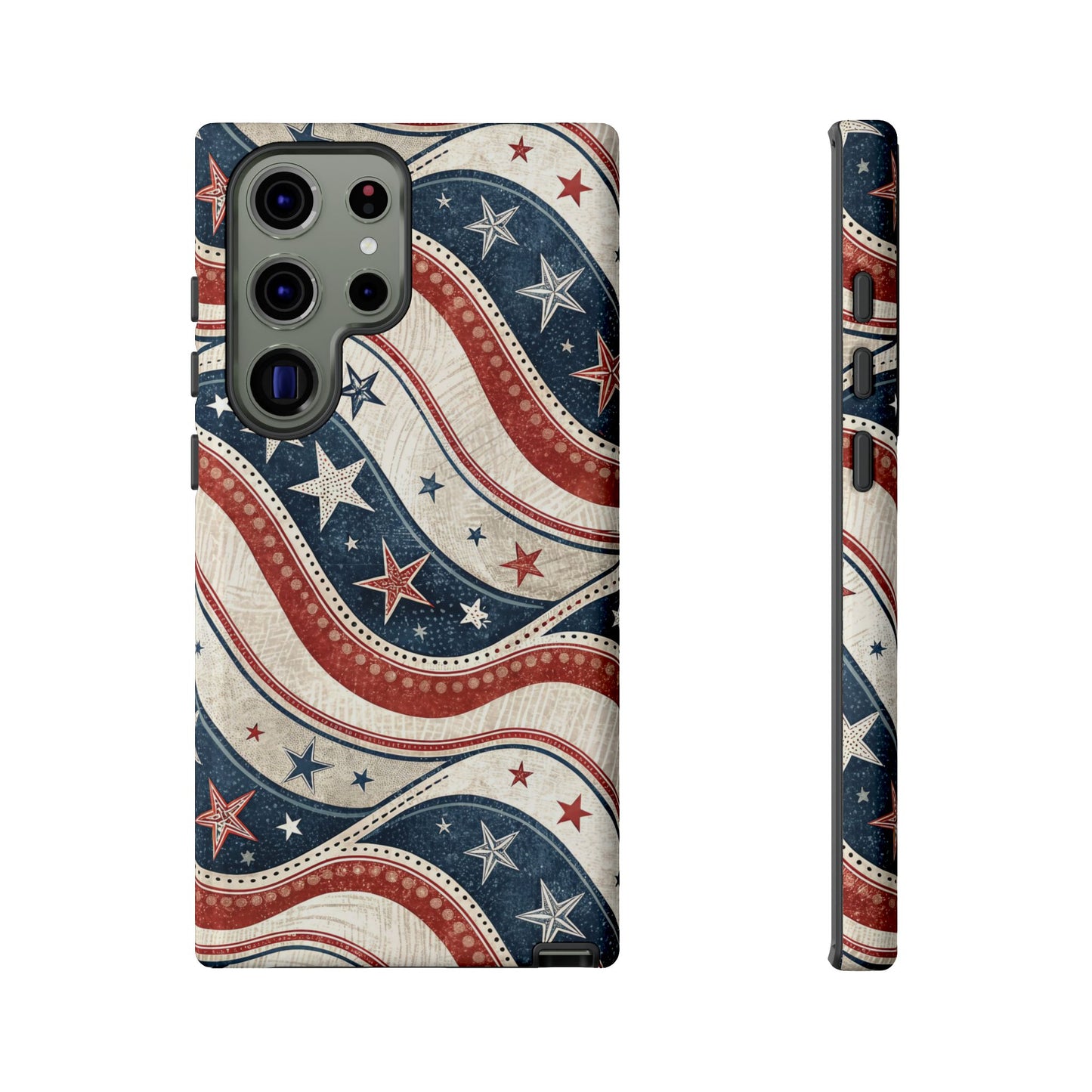 Vintage Patriotic Inspired Ribbon Samsung Phone Case