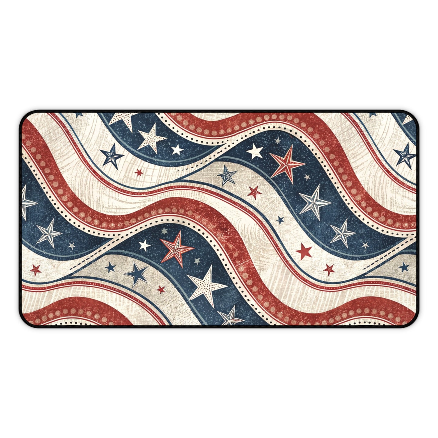 Desk Mat Vintage Patriotic Ribbon Design