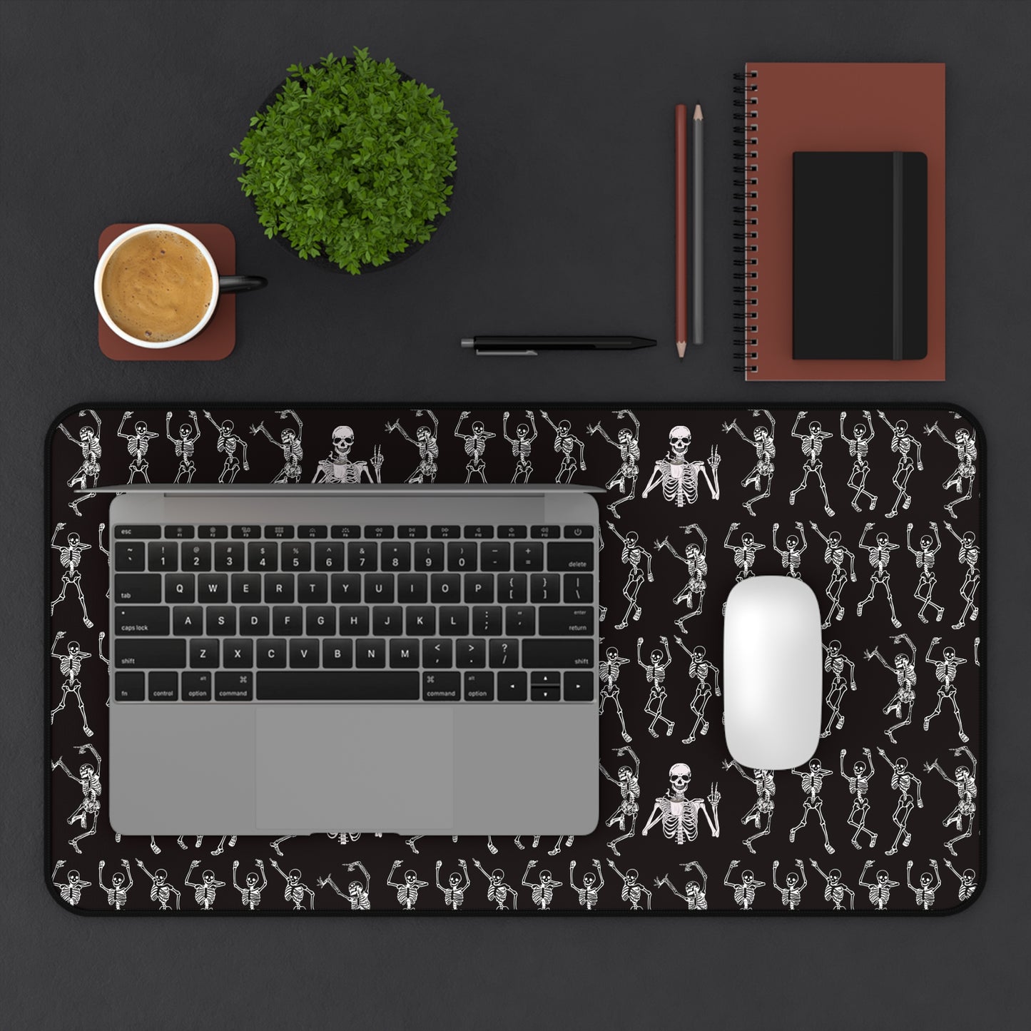 Dancing Skeletons Design Desk Mat