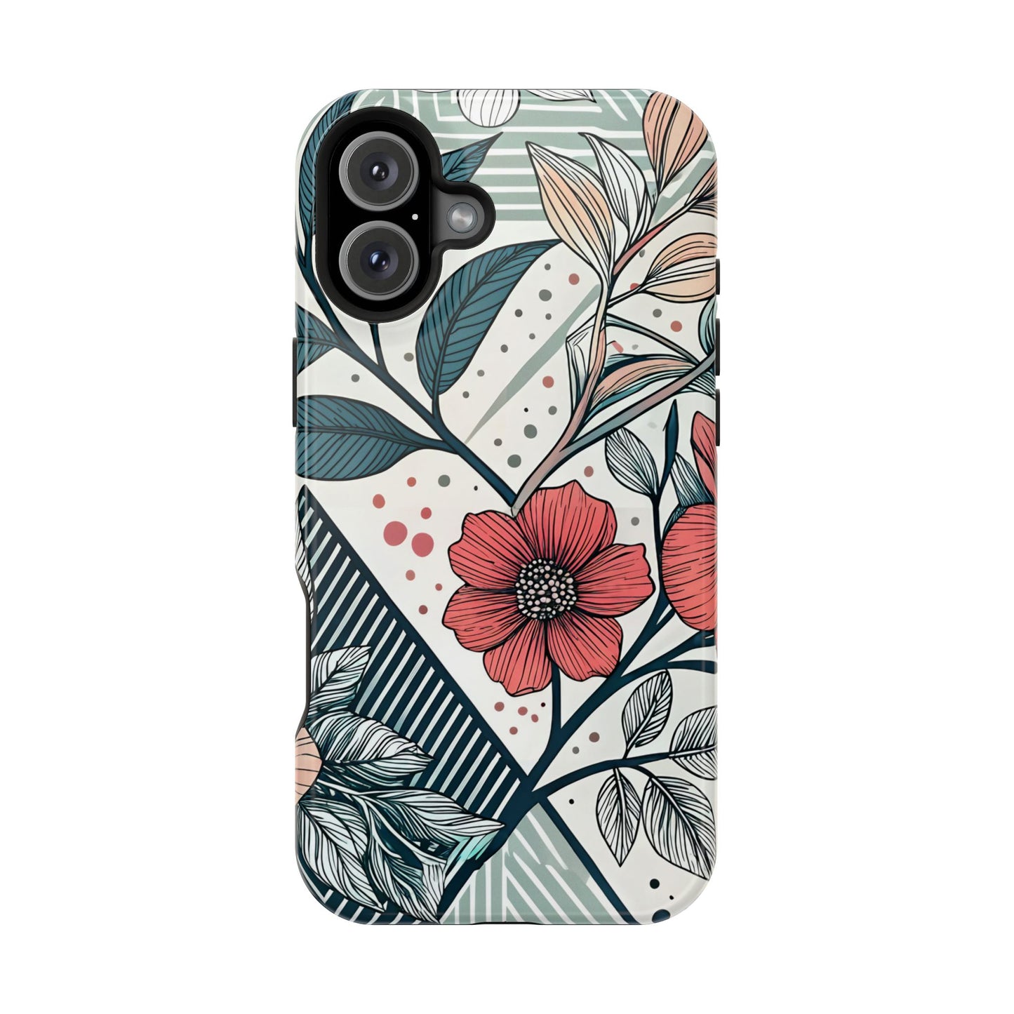 Geometric Flower iPhone Tough Case