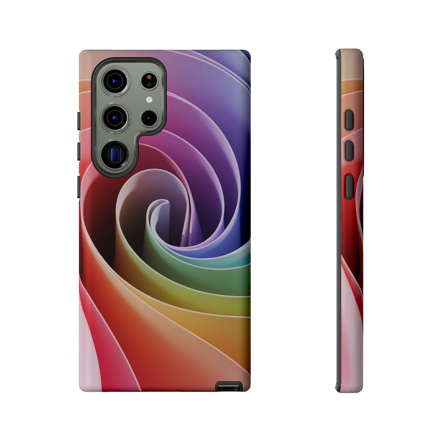 Phone Case - Twisted Rainbow Swirl Design for Samsung Galaxy