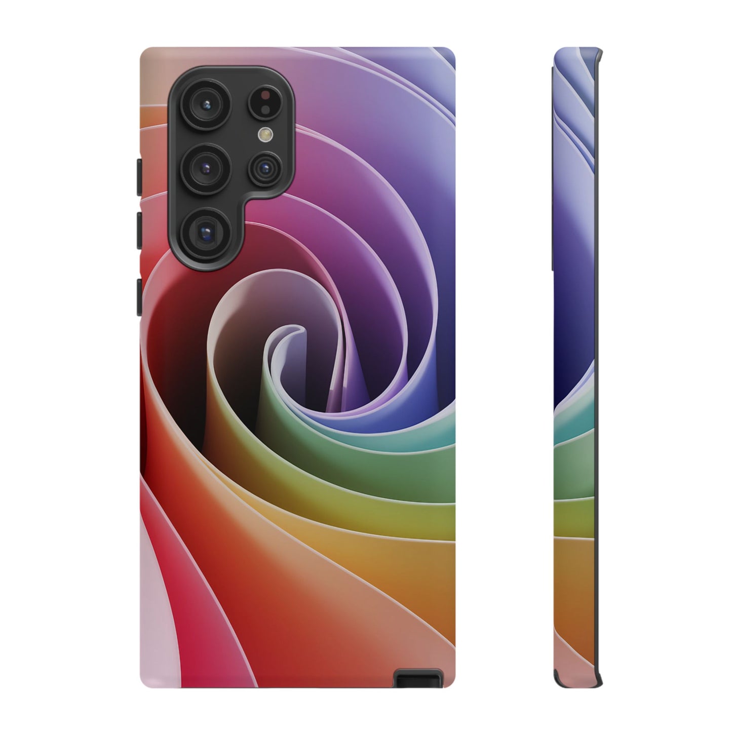 Phone Case - Twisted Rainbow Swirl Design for Samsung Galaxy