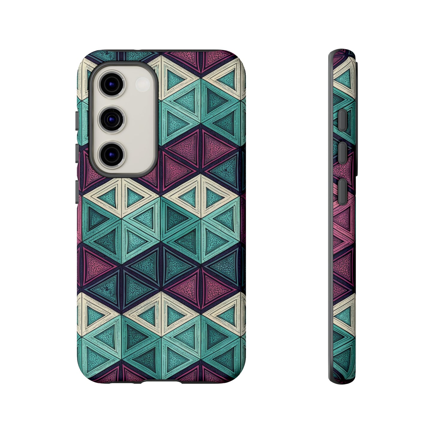 Purple and Teal Abstract Design Samsung Tough Case
