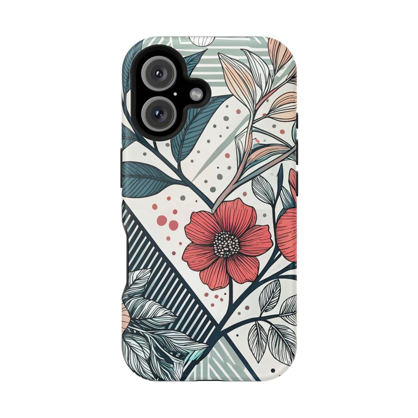 Geometric Flower iPhone Tough Case