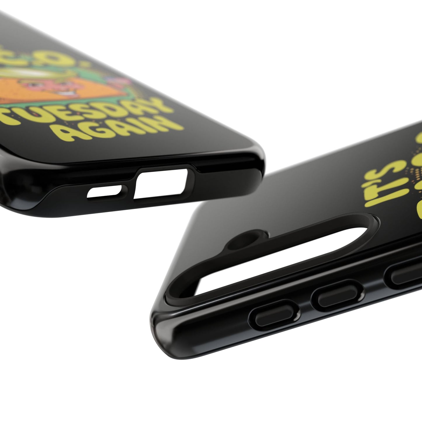 Samsung phone case featuring political satire Taco Tuesday design with vibrant 3D print and durable protection for Galaxy models