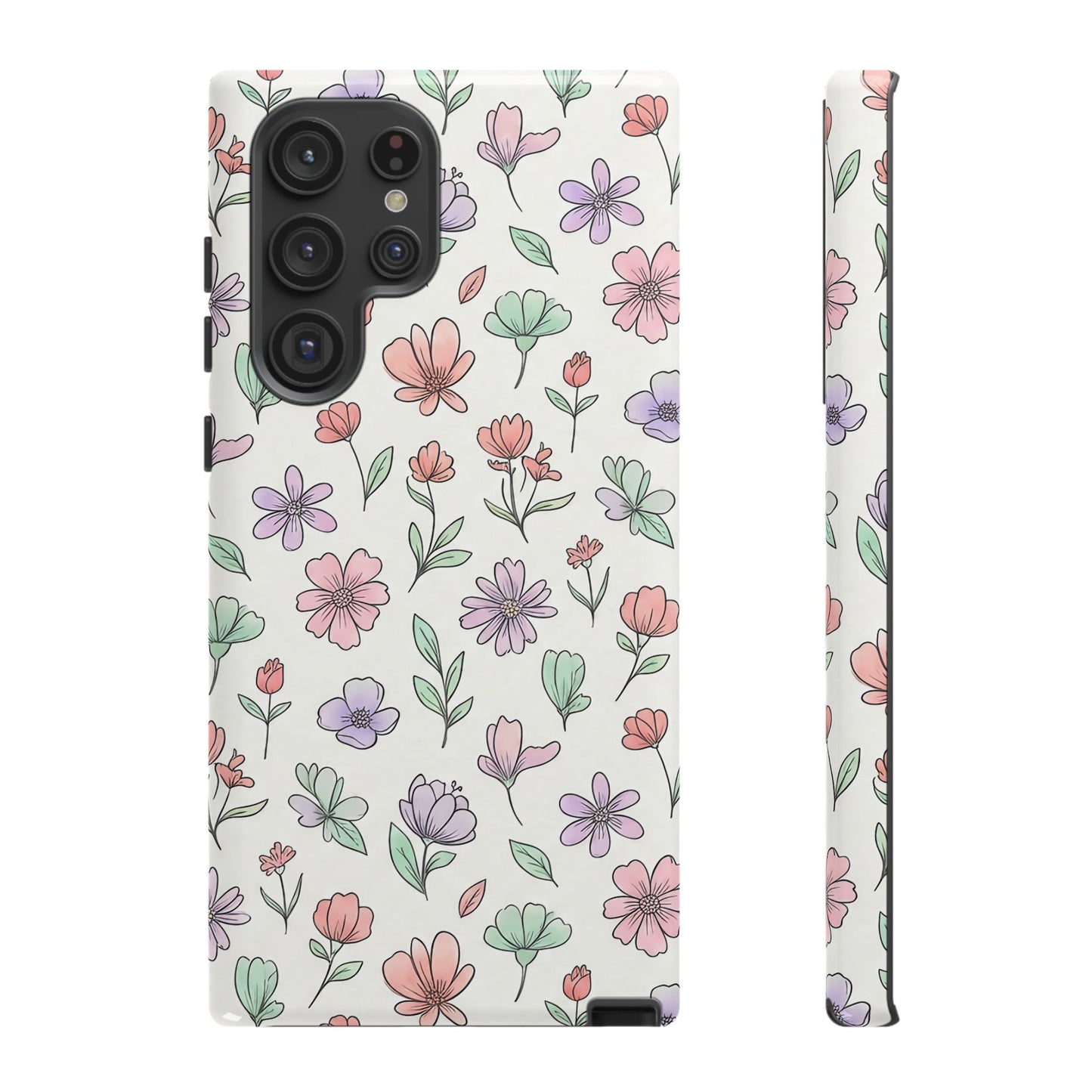 Floral Tough Cases — Artistic Flower Samsung Phone Case
