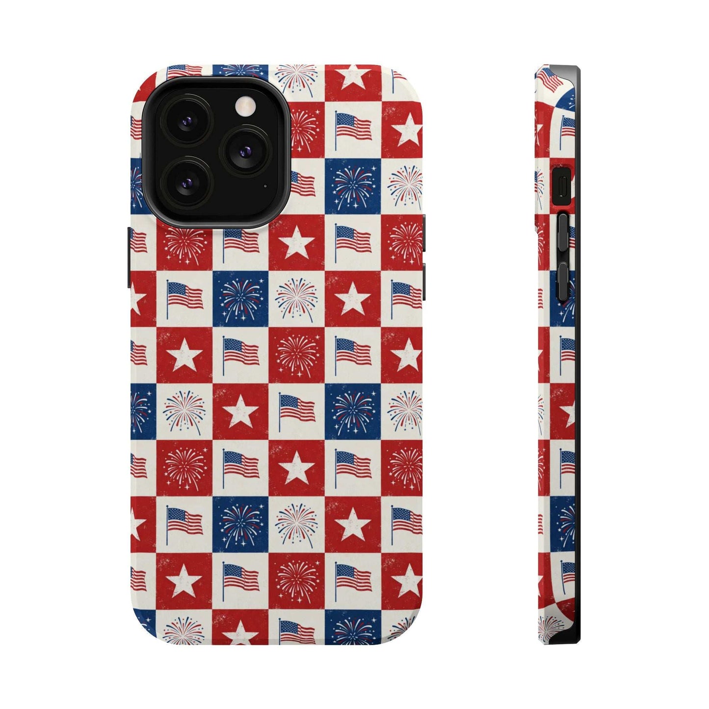 4th of July Patriotic iPhone Case — Magnetic Impact-Resistant