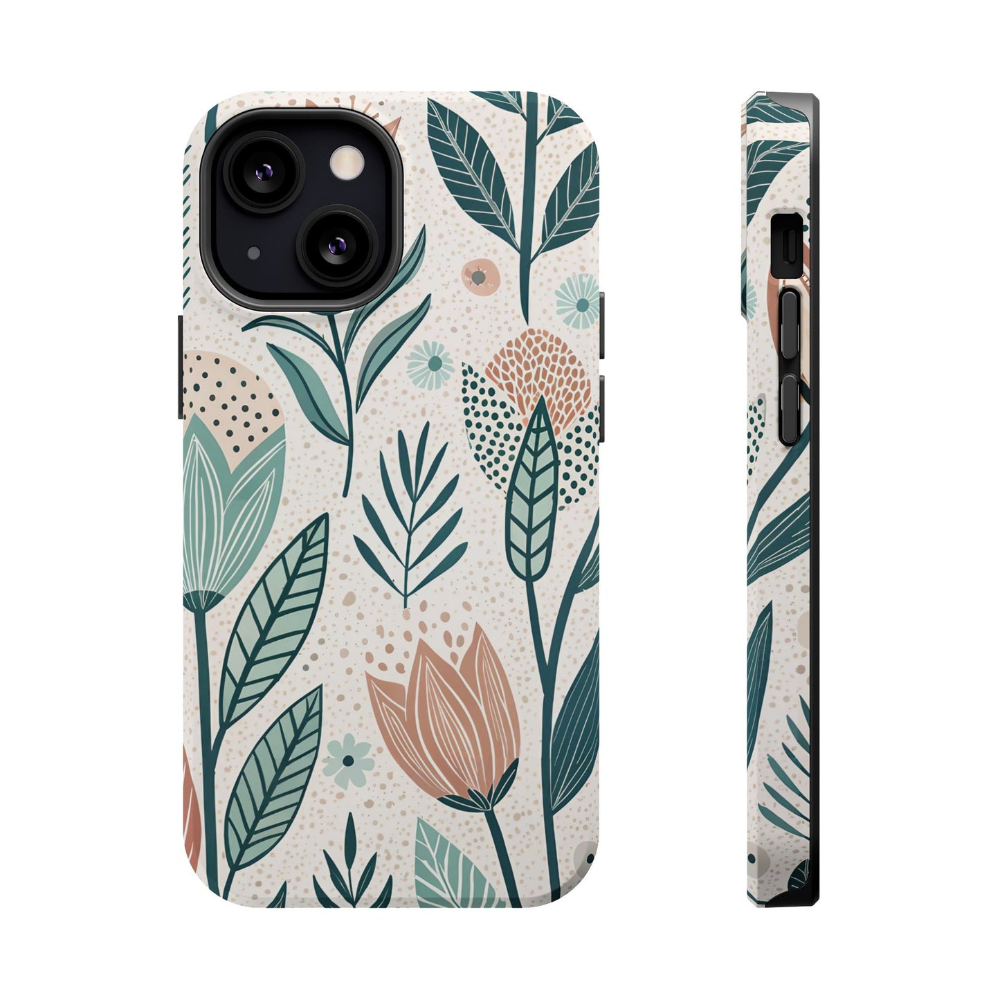 Swedish Inspired Floral design iPhone Tough Case