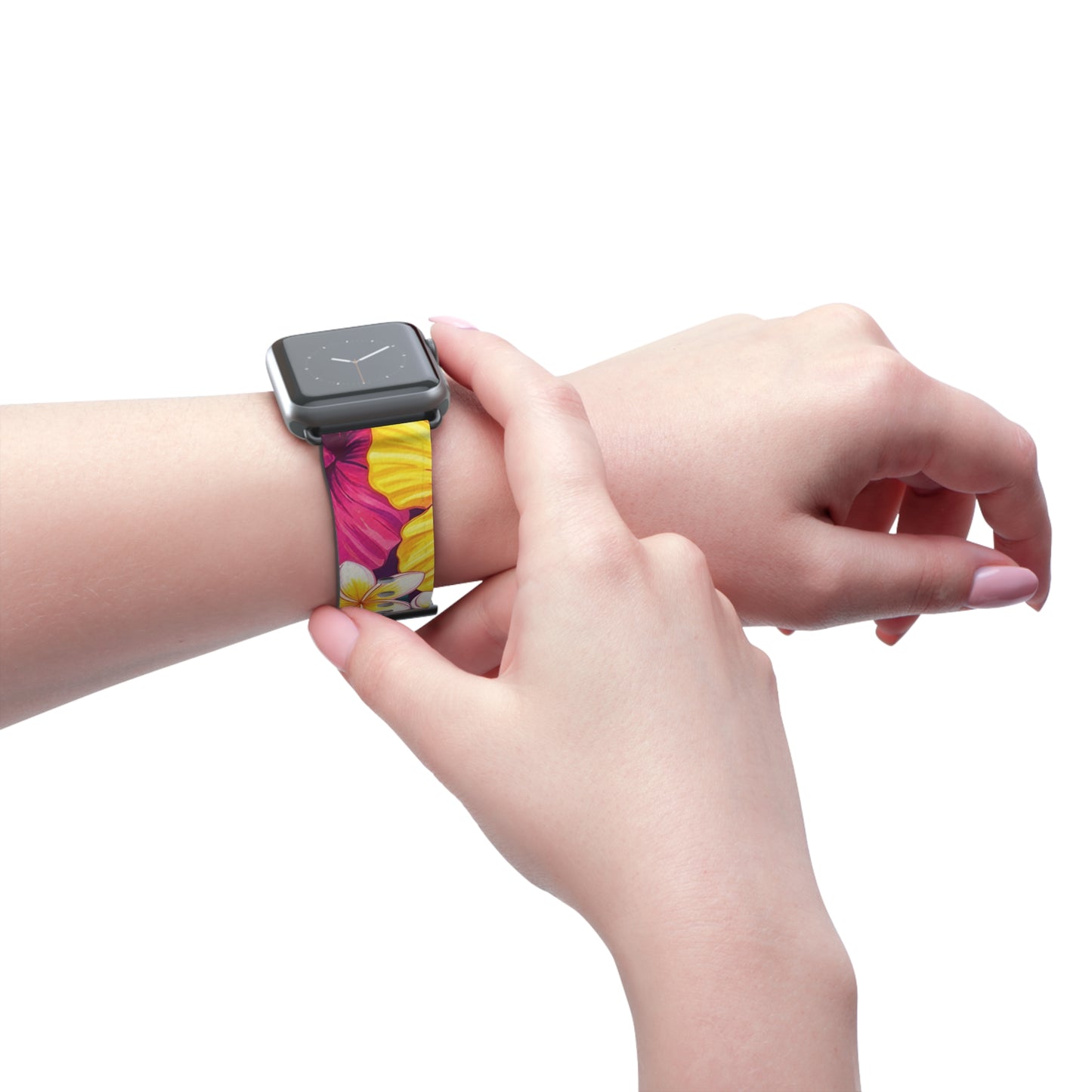 Vibrant Floral iWatch Band — Colorful Bloom Replacement Strap