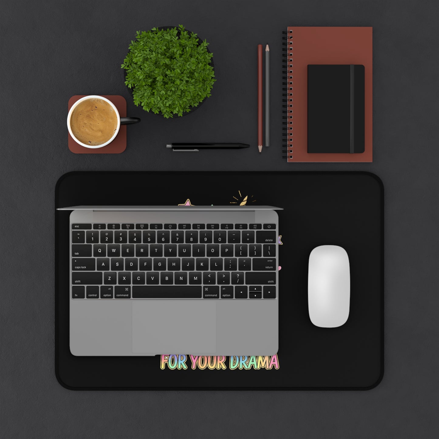 Whimsical Desk Mat for Home Office or Holiday Workspace Decor