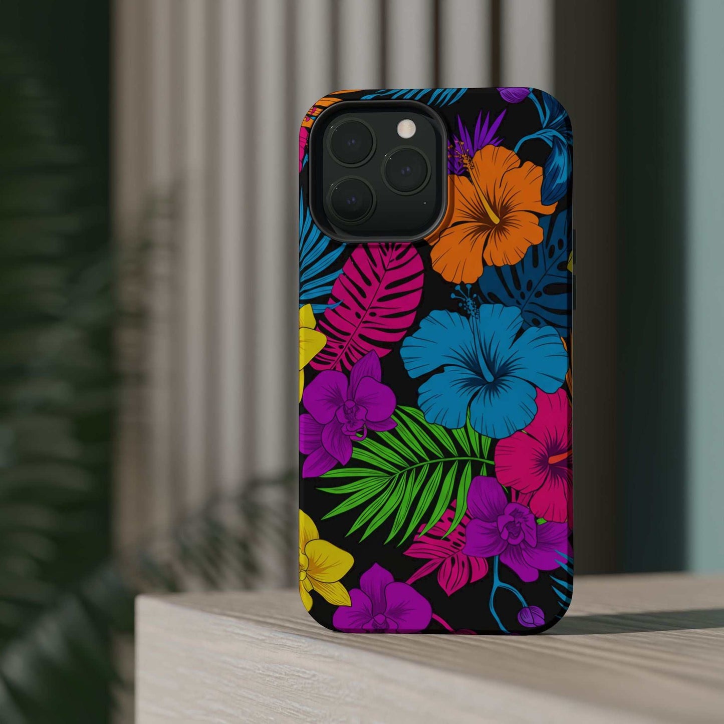 Modern Tropical Floral Design iPhone Case