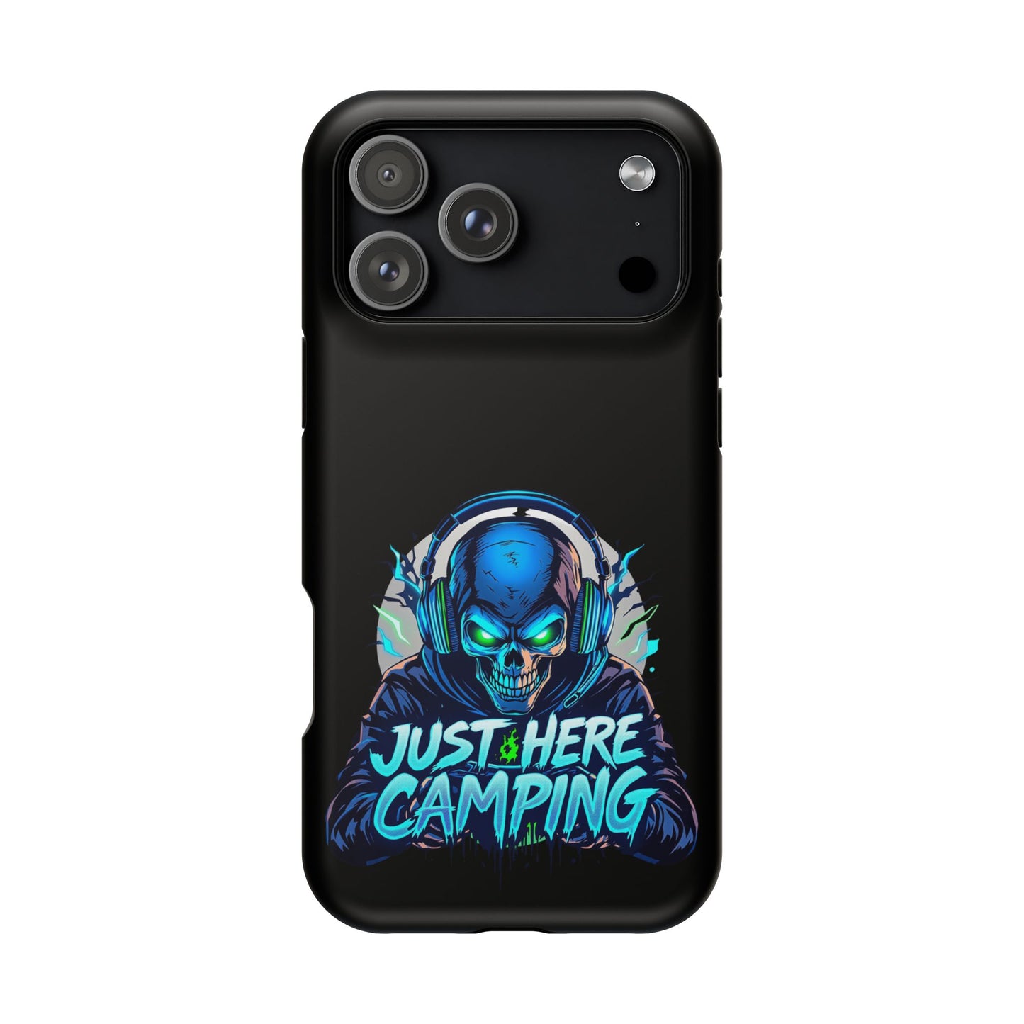 Just Here Camping Gamer iPhone Case – Durable Protective MagSafe Cover