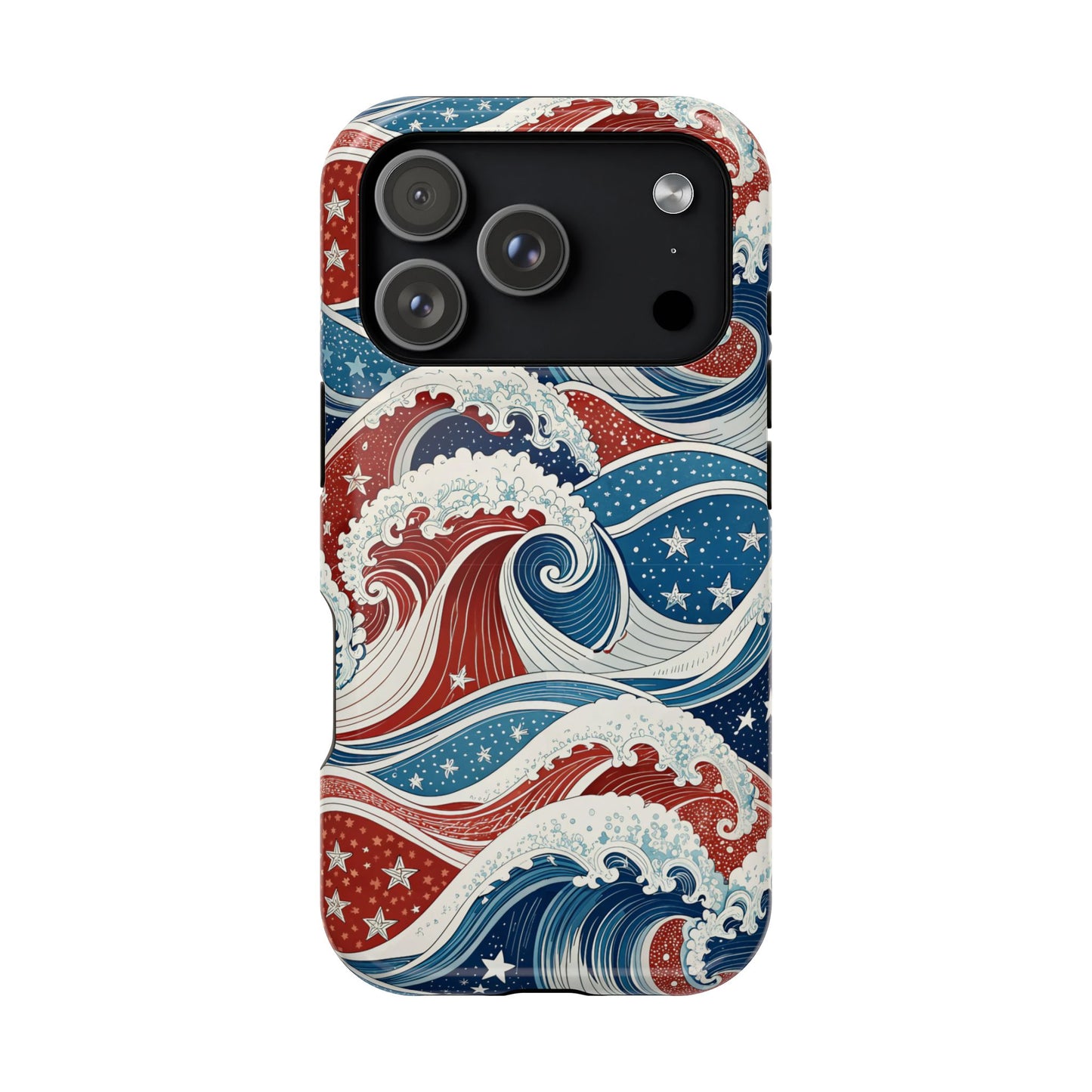 Patriotic Waves Design iPhone Tough Case