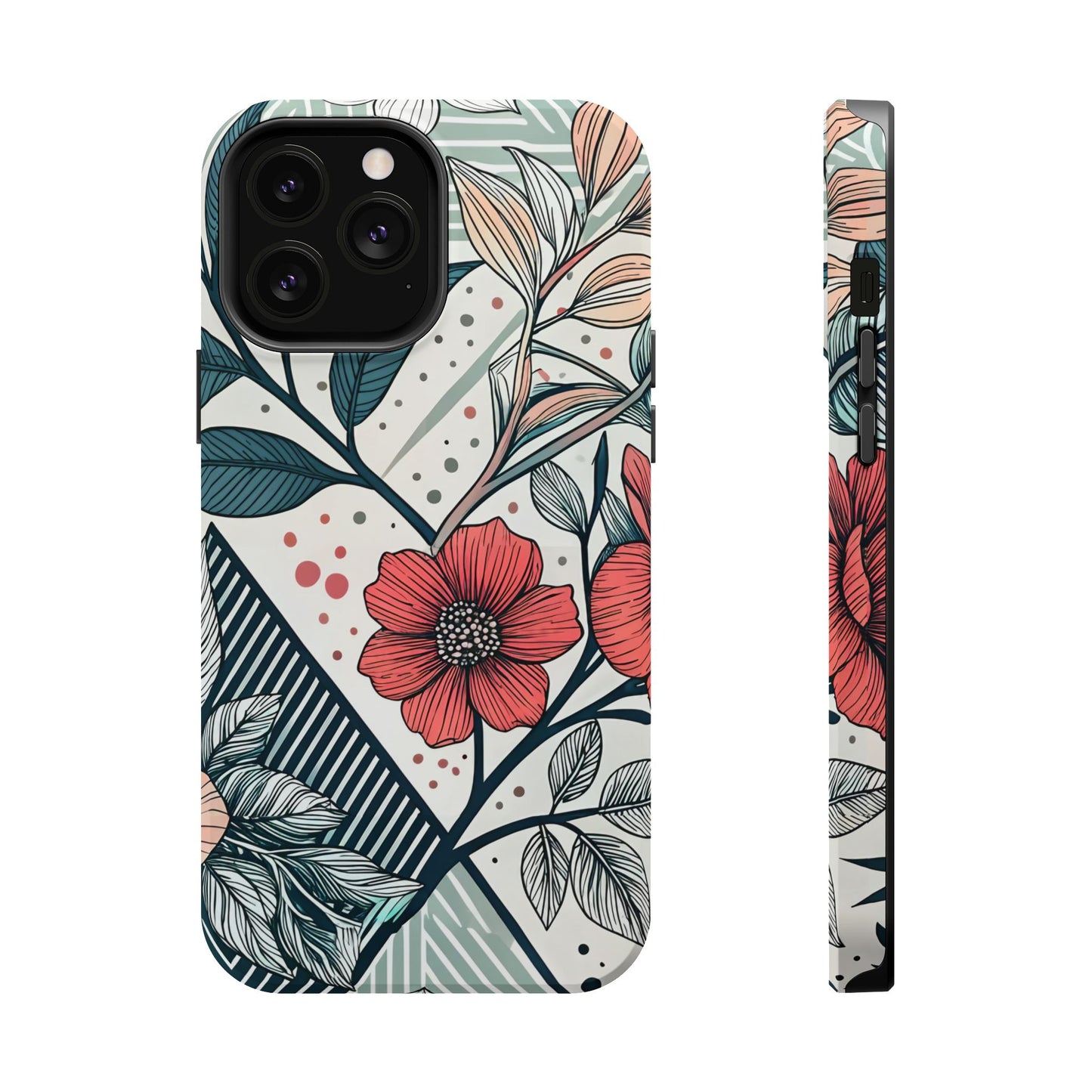 Geometric Flower iPhone Tough Case