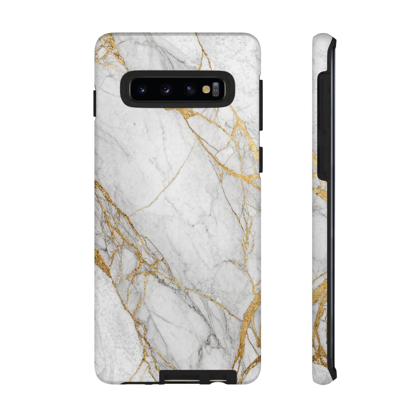 Golden White Marble Samsung Phone Case