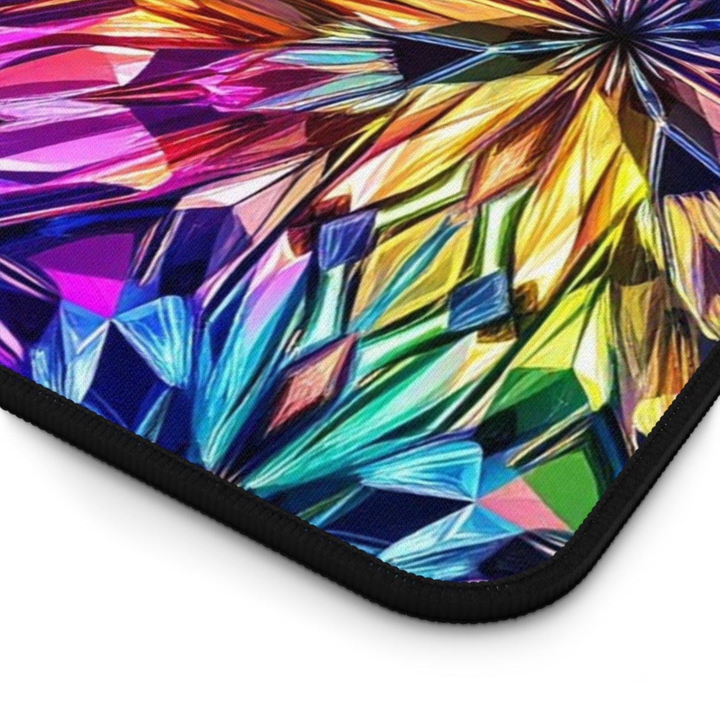 Rainbow Starbust Design Desk Mat