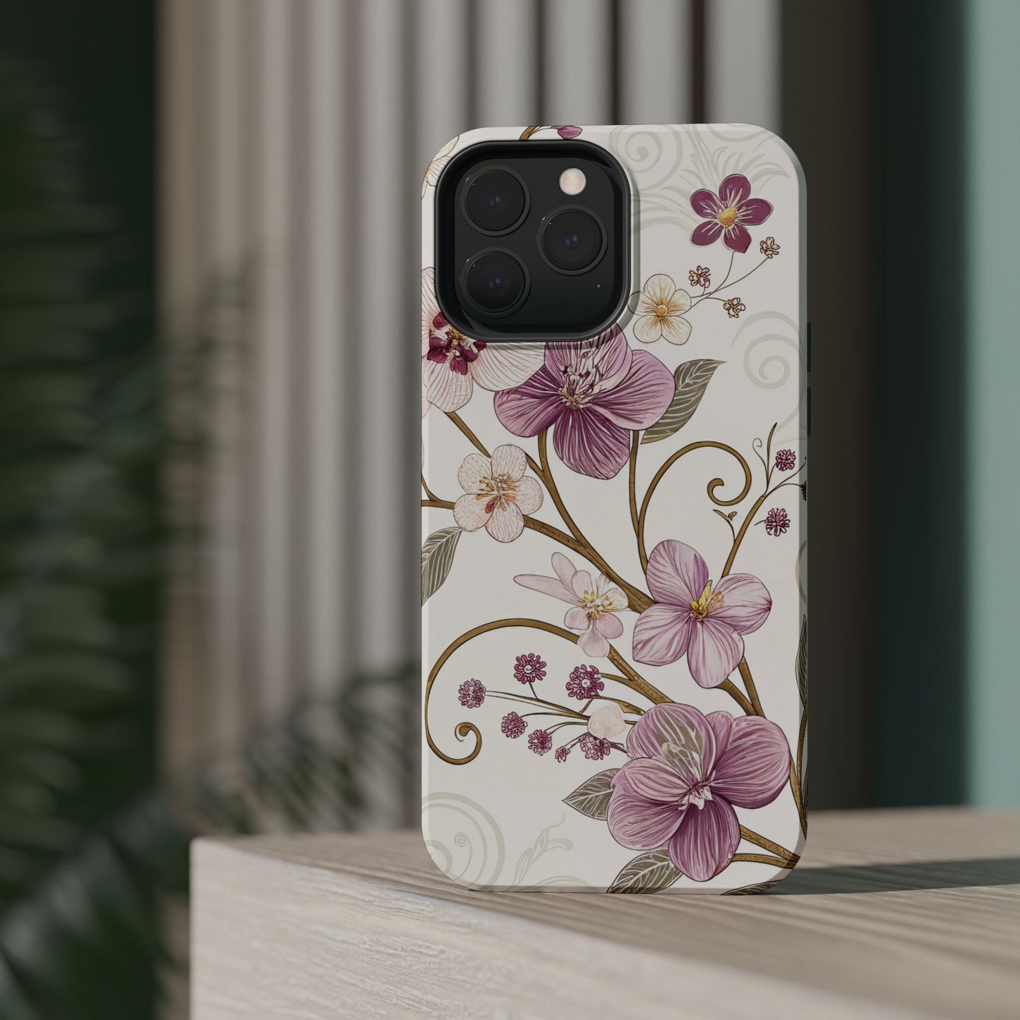 Purple Flower Design iPhone Tough Case