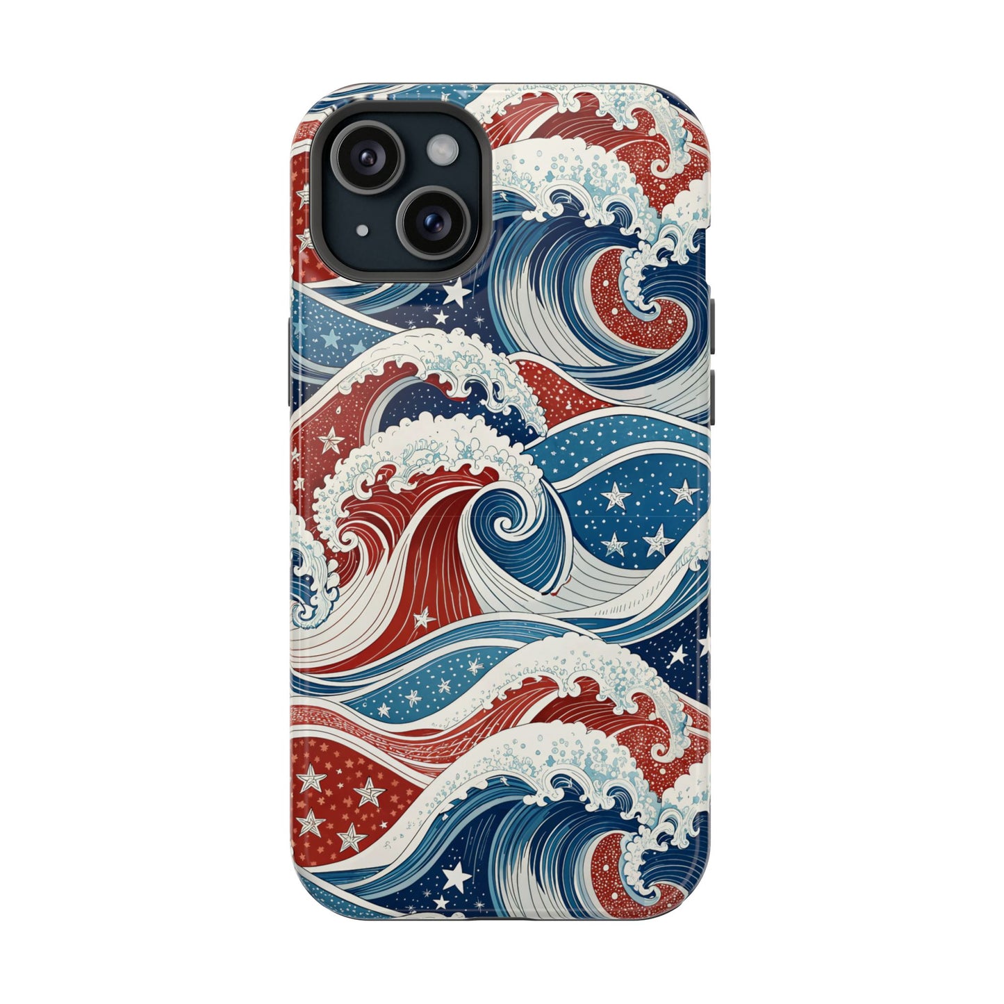 Patriotic Waves Design iPhone Tough Case