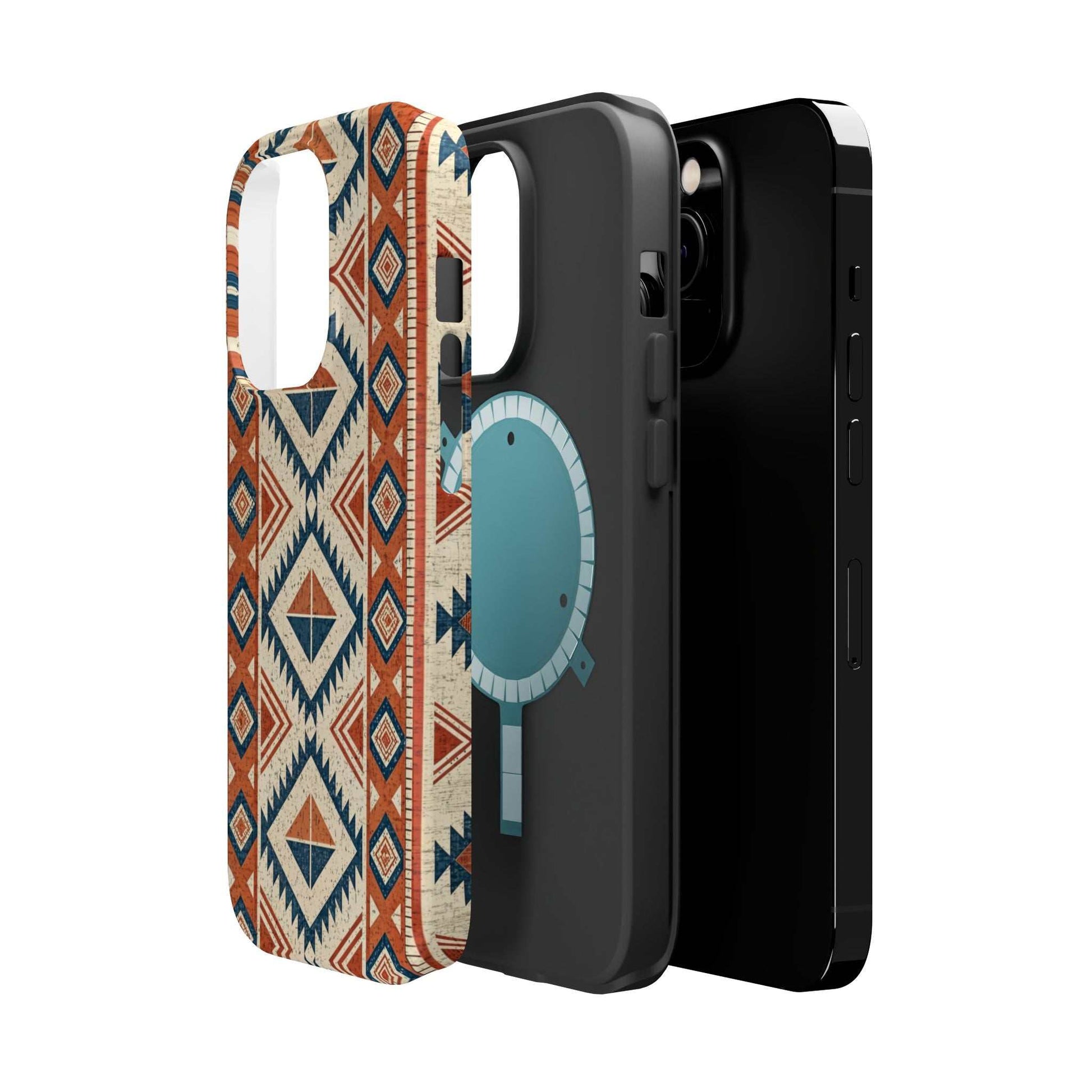 iPhone magnetic tough case with durable Tribal Inspired Pattern design and dual-layer protection