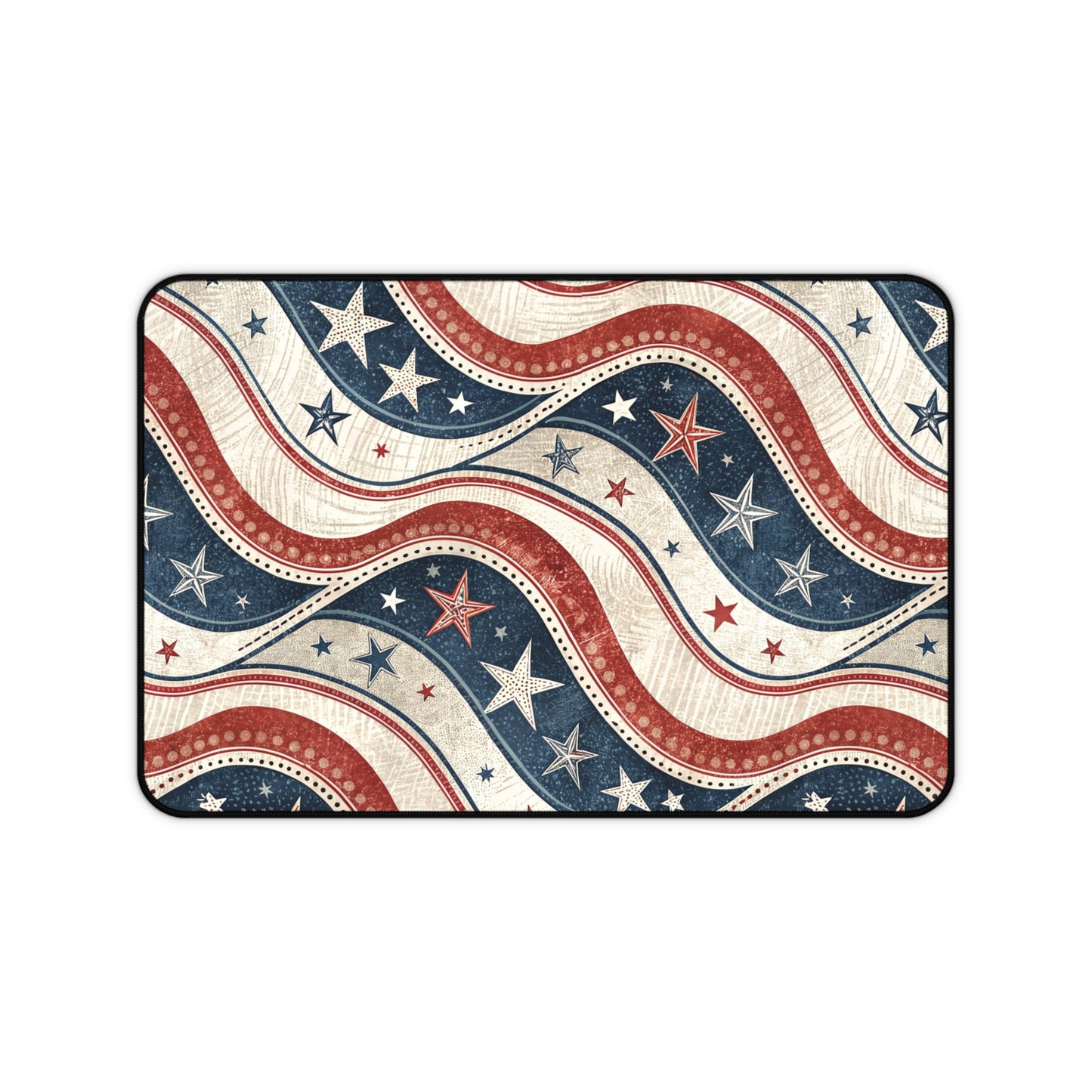 Desk Mat Vintage Patriotic Ribbon Design