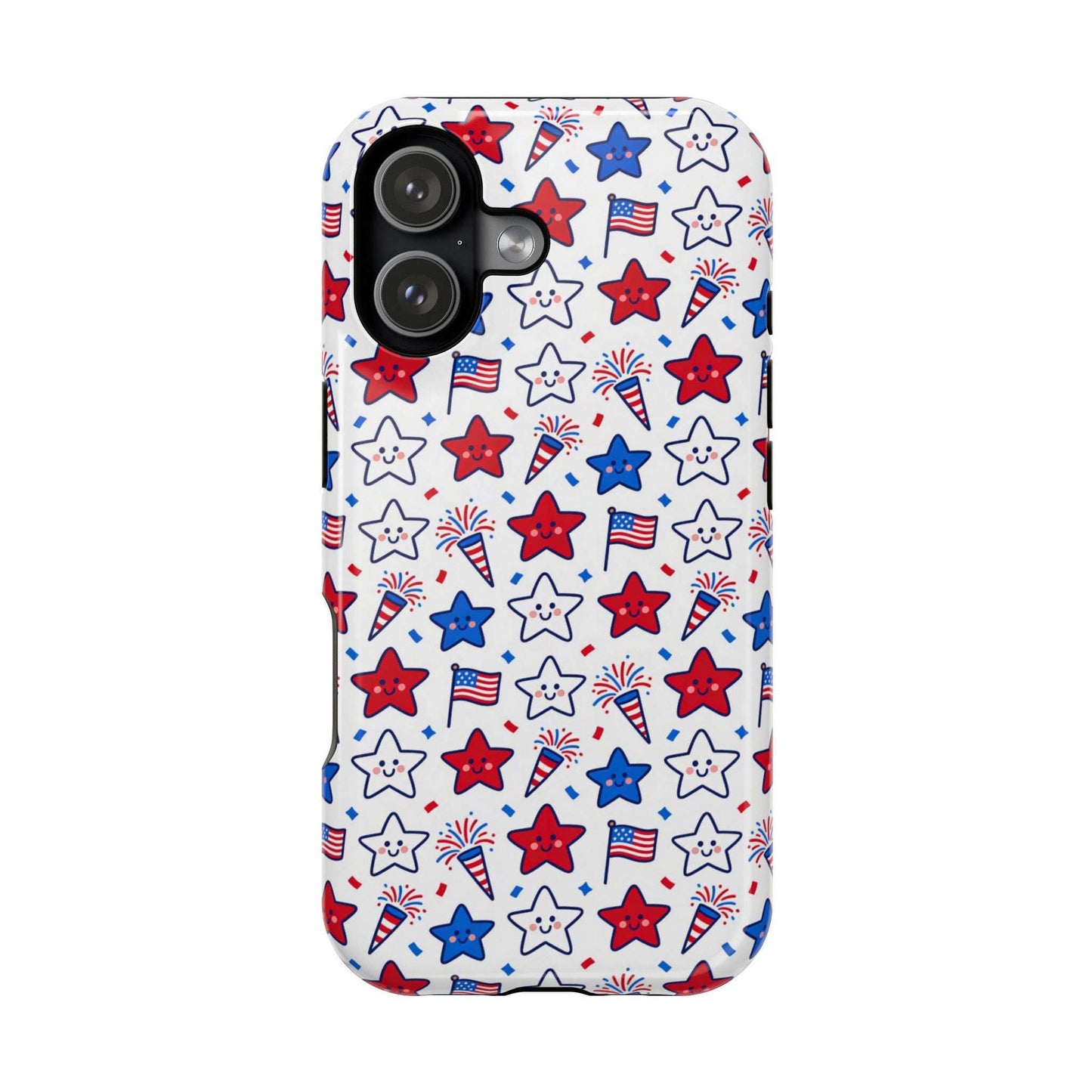Kawaii 4th of July Phone Case – Cute Patriotic iPhone Case with MagSafe, Shockproof Protective Cover